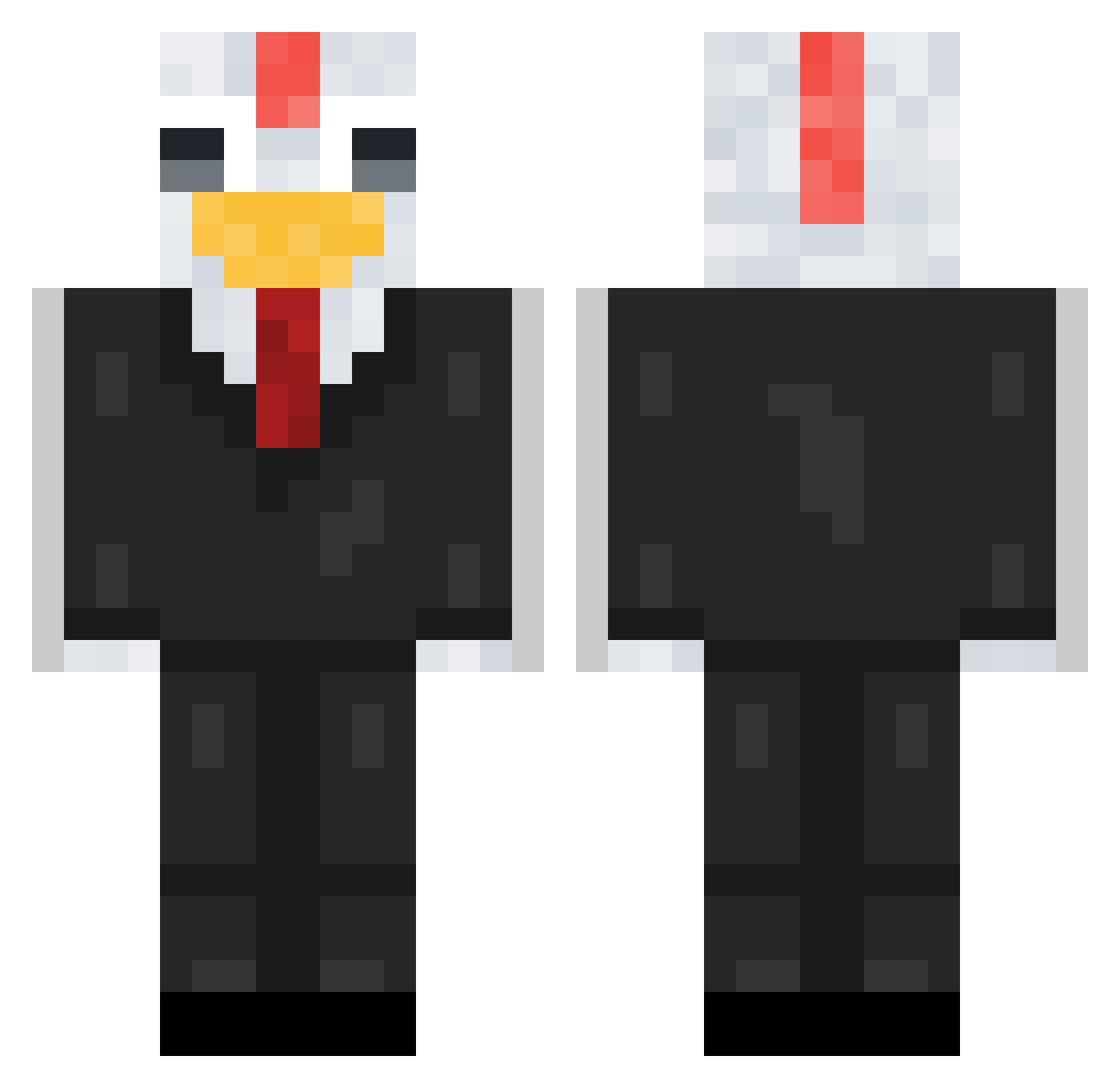 Waygo2987 Minecraft skin, front and back view