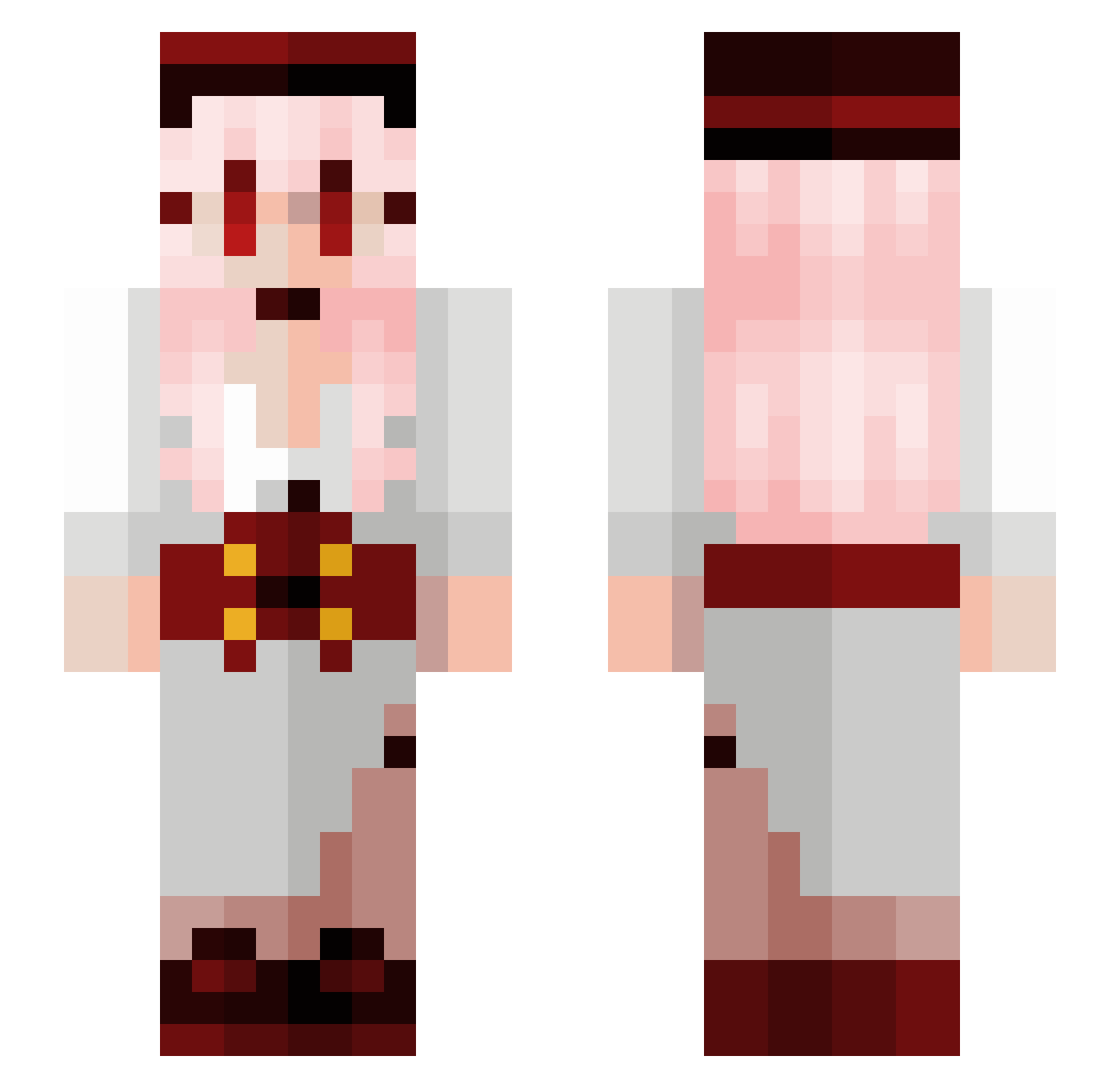Juliette_Sa Minecraft skin, front and back view