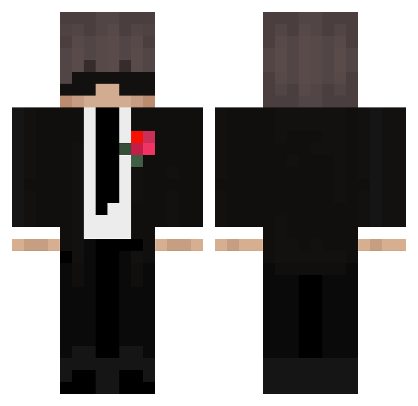RyanEdits1 Minecraft skin, front and back view