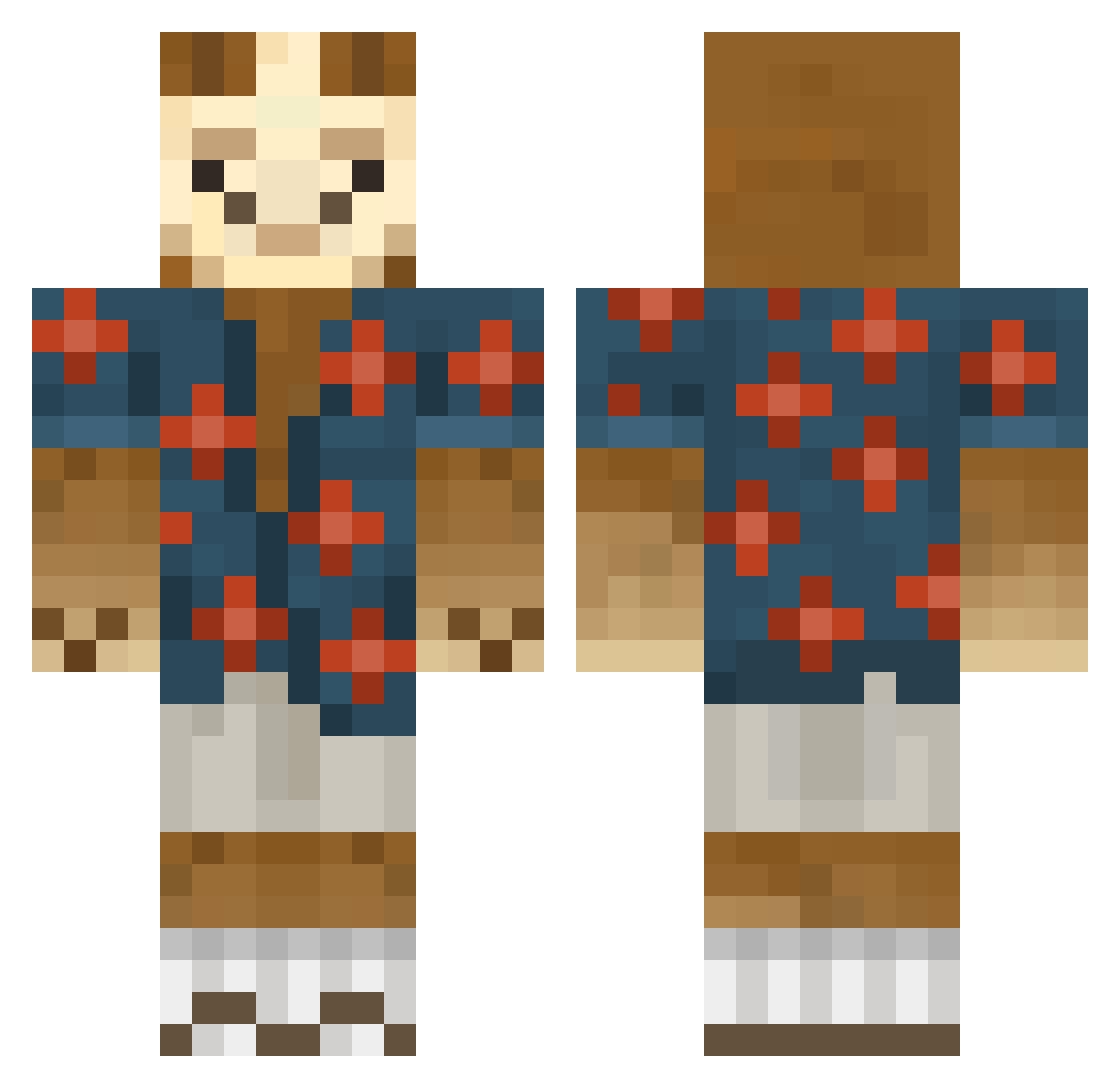 da_llama1sfresh Minecraft skin, front and back view