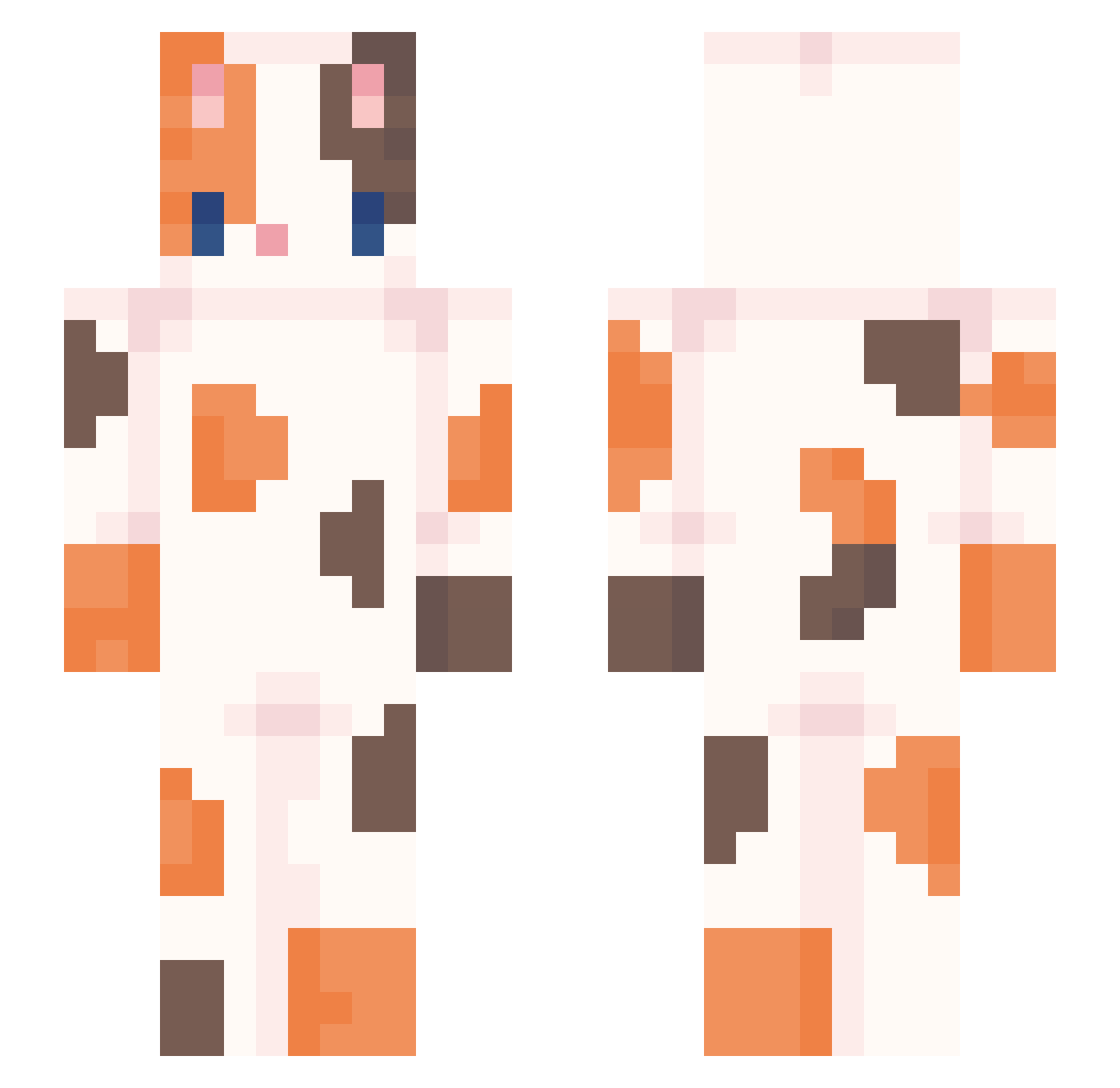 Qing_xiansen Minecraft skin, front and back view