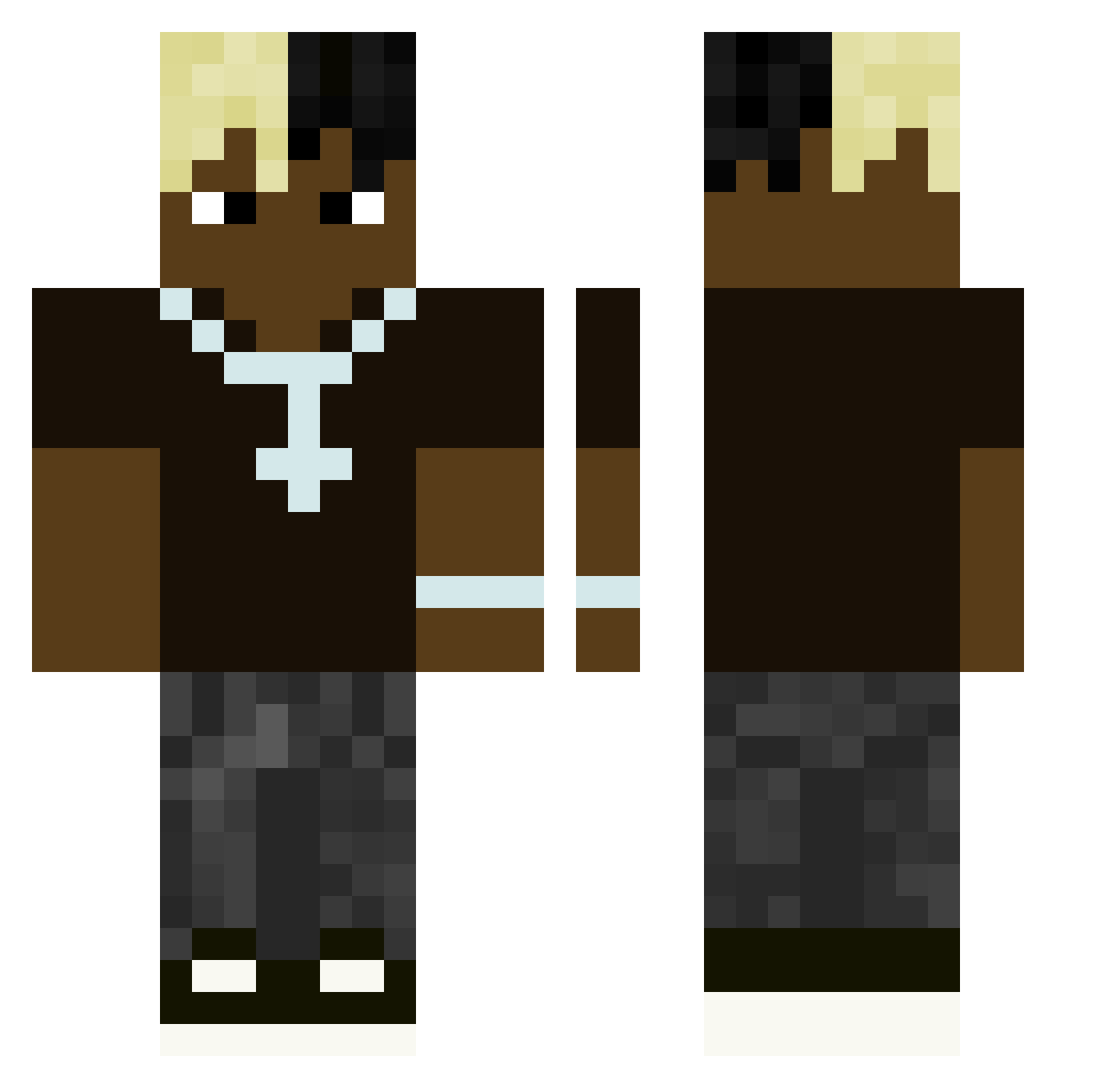 Zoom4812 Minecraft skin, front and back view