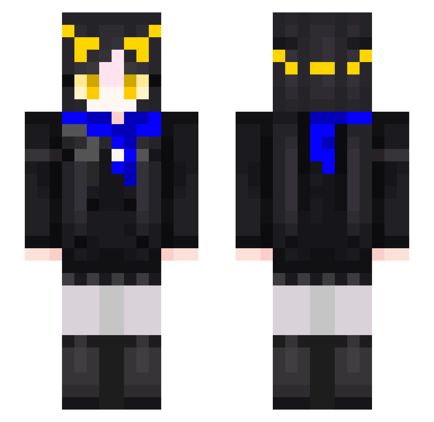 Guuda115 Minecraft skin, front and back view