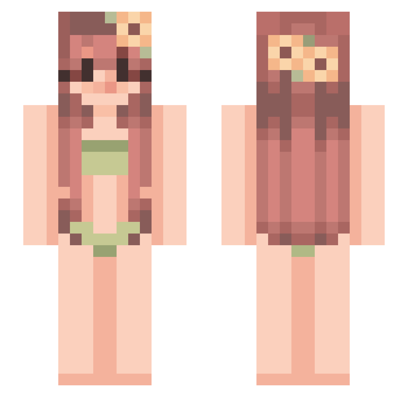 ixxy23 Minecraft skin, front and back view