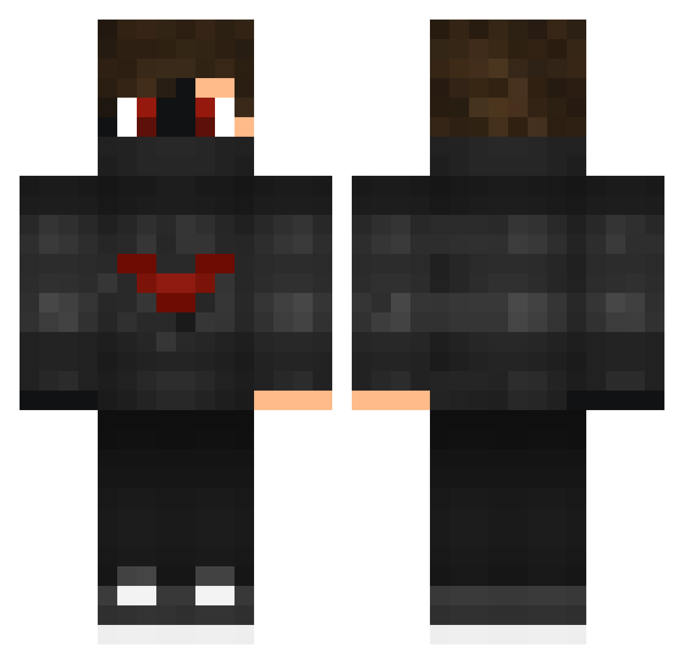 EarthDrop Minecraft skin, front and back view