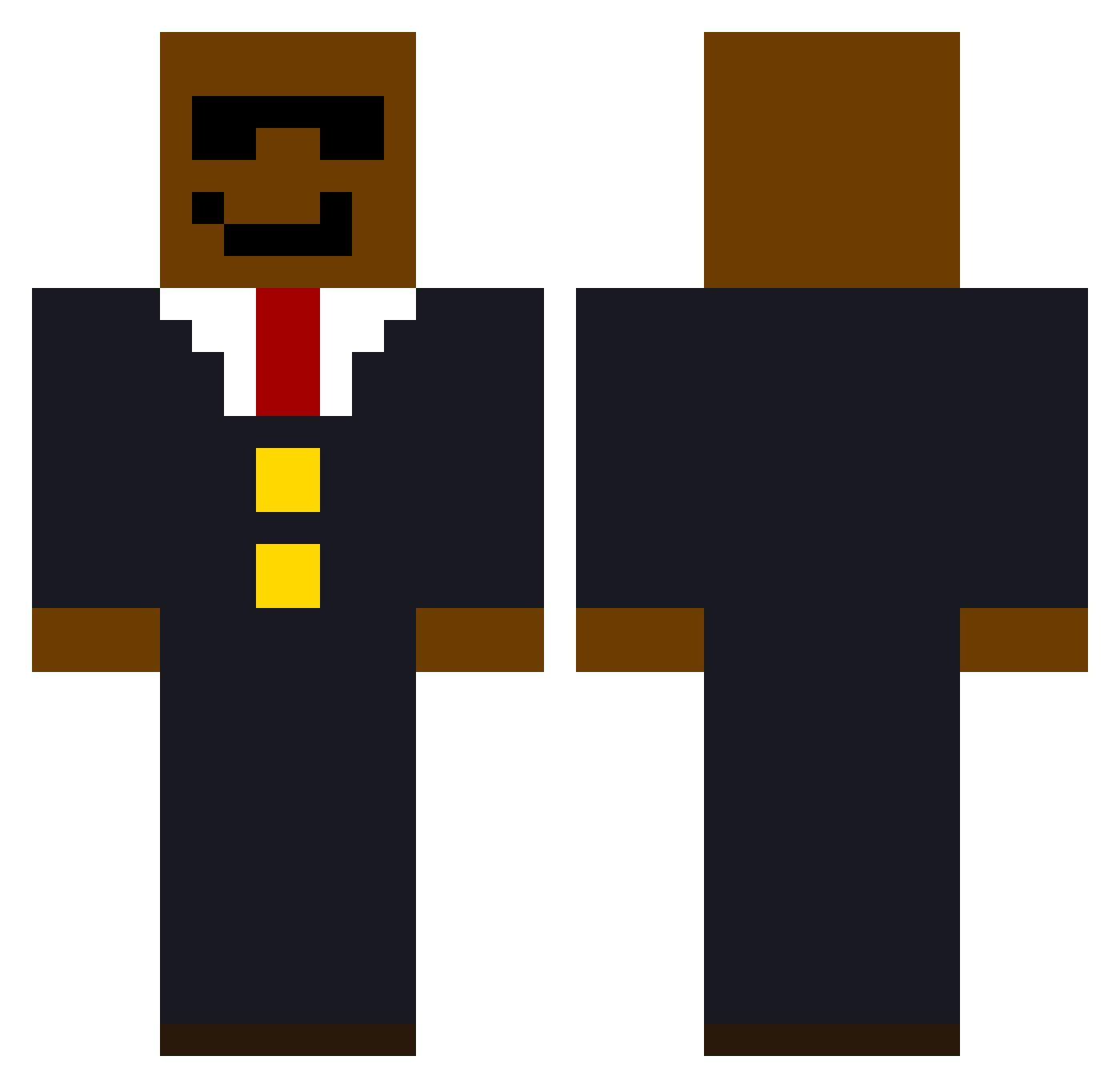 L1pid Minecraft skin, front and back view
