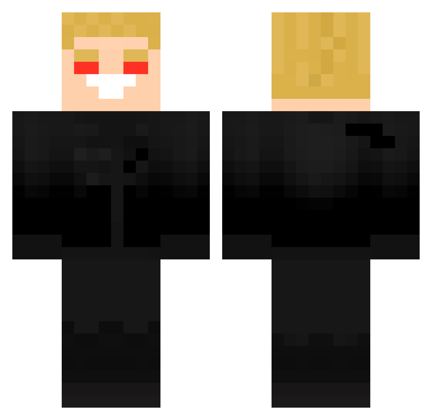 Antyjaguar Minecraft skin, front and back view