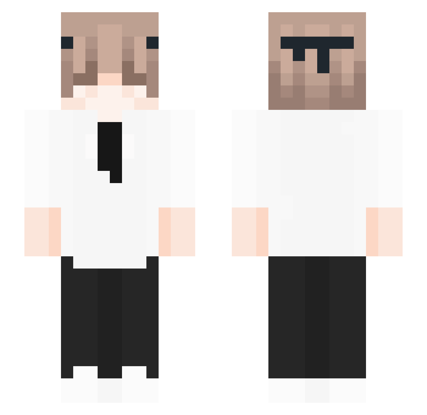ninjaXD Minecraft skin, front and back view