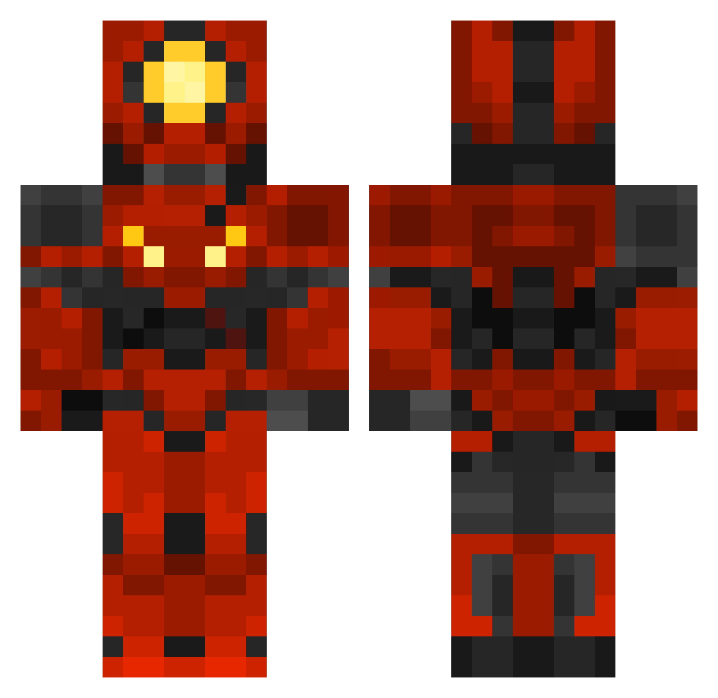 CapFreezy55 Minecraft skin, front and back view