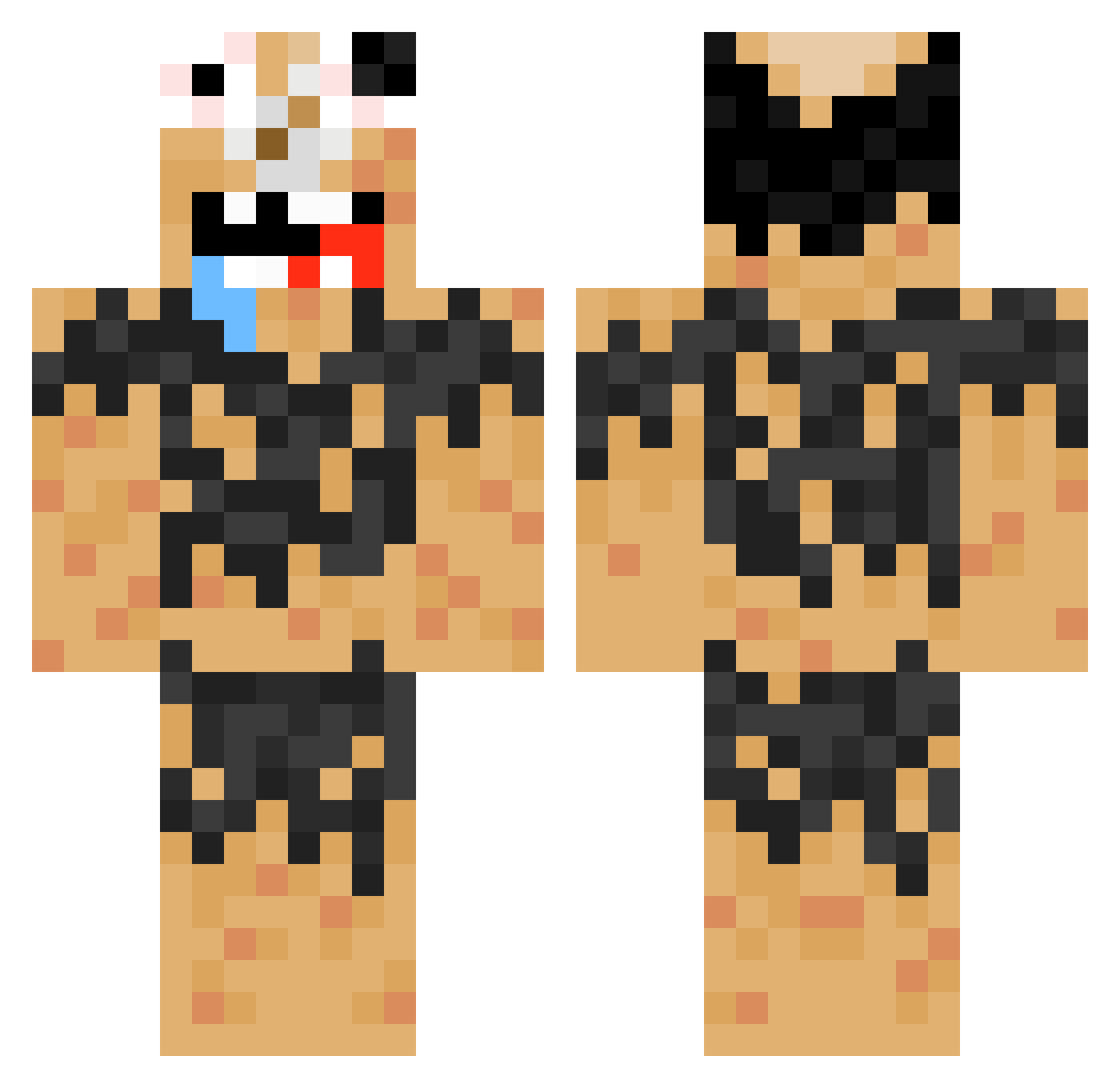 ____Tomat____ Minecraft skin, front and back view