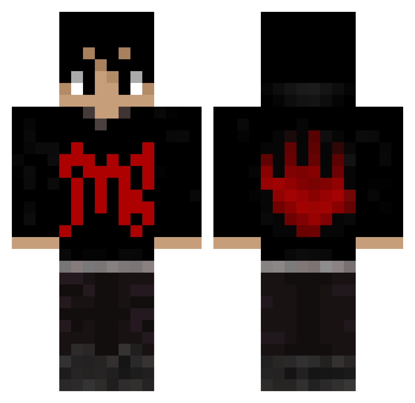 SteezyLuis Minecraft skin, front and back view
