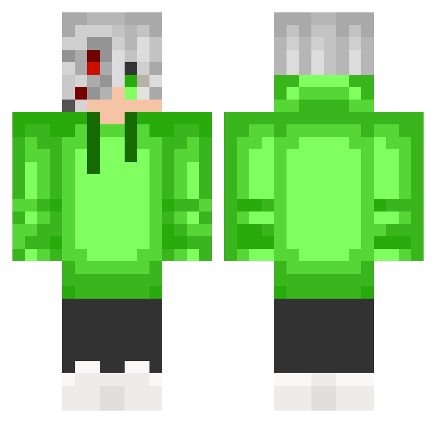 HakoHitori_2006 Minecraft skin, front and back view