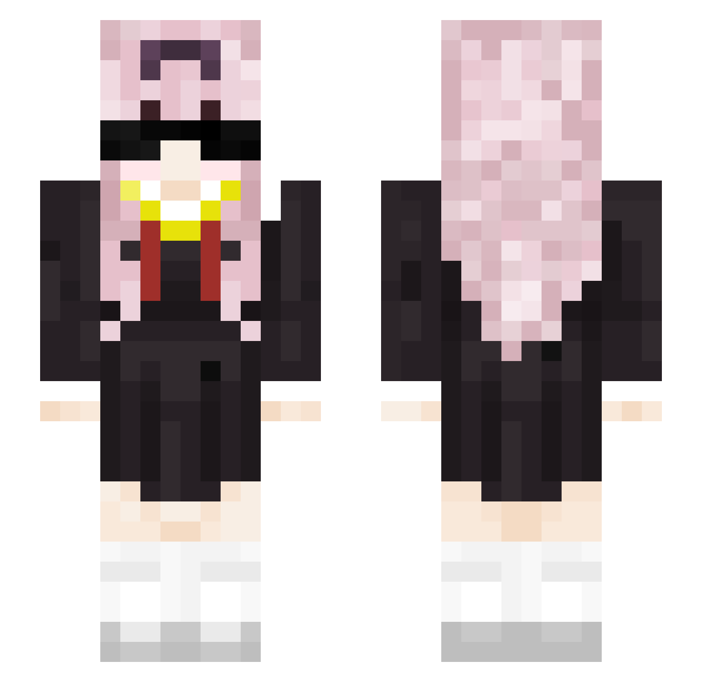 BubRoss Minecraft skin, front and back view