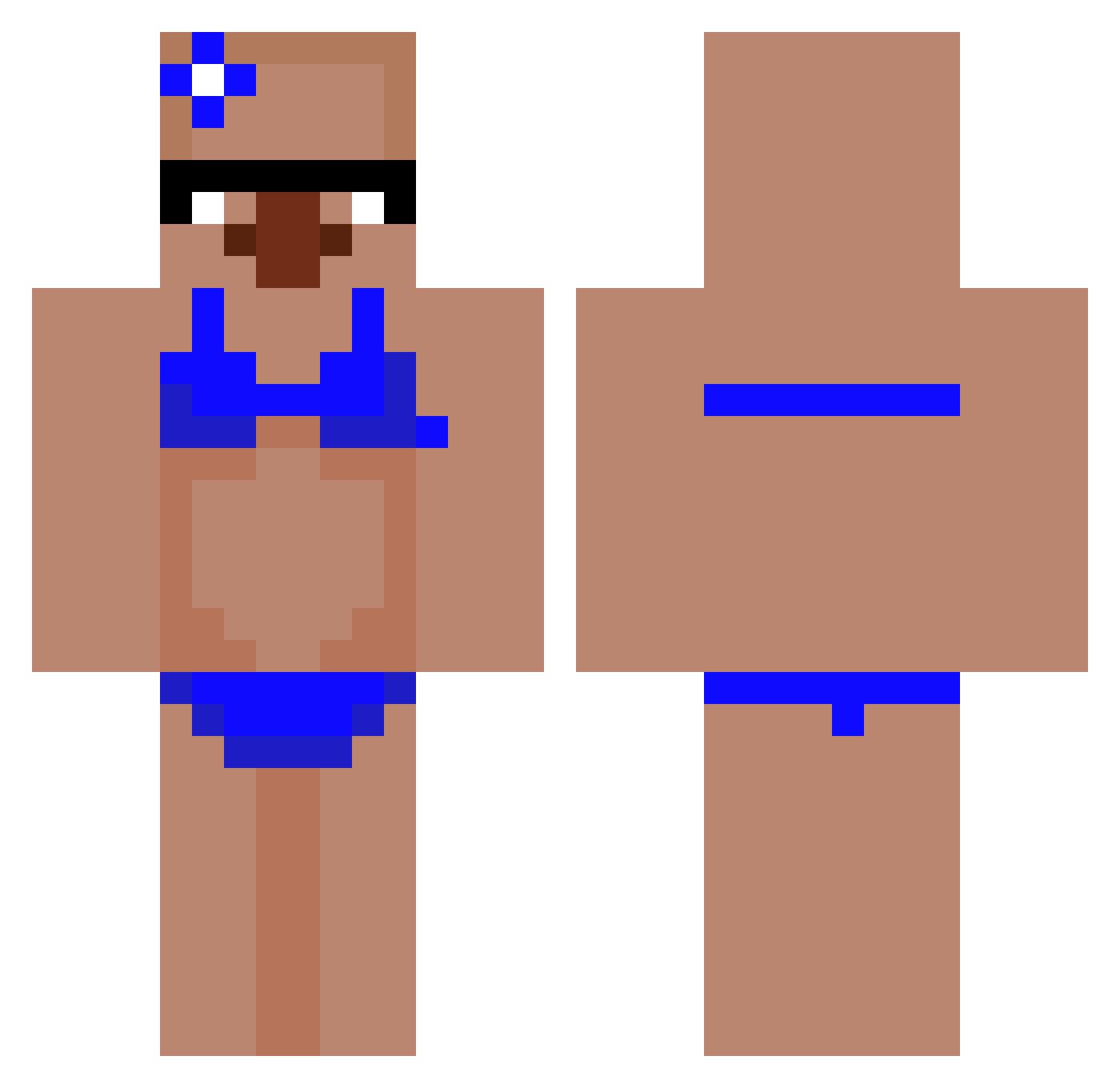 Krispbee_ Minecraft skin, front and back view