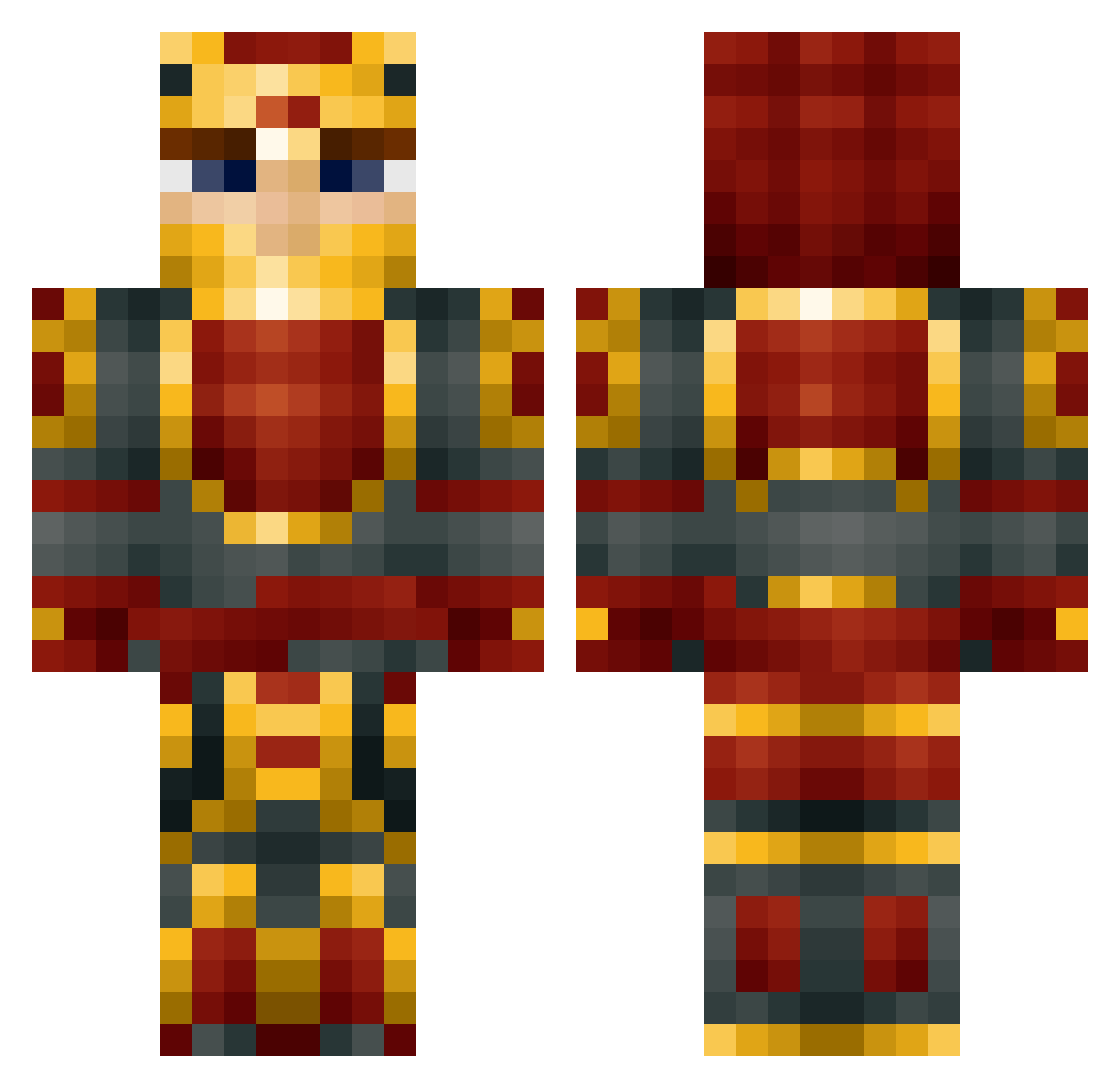Cultivating_Chi Minecraft skin, front and back view