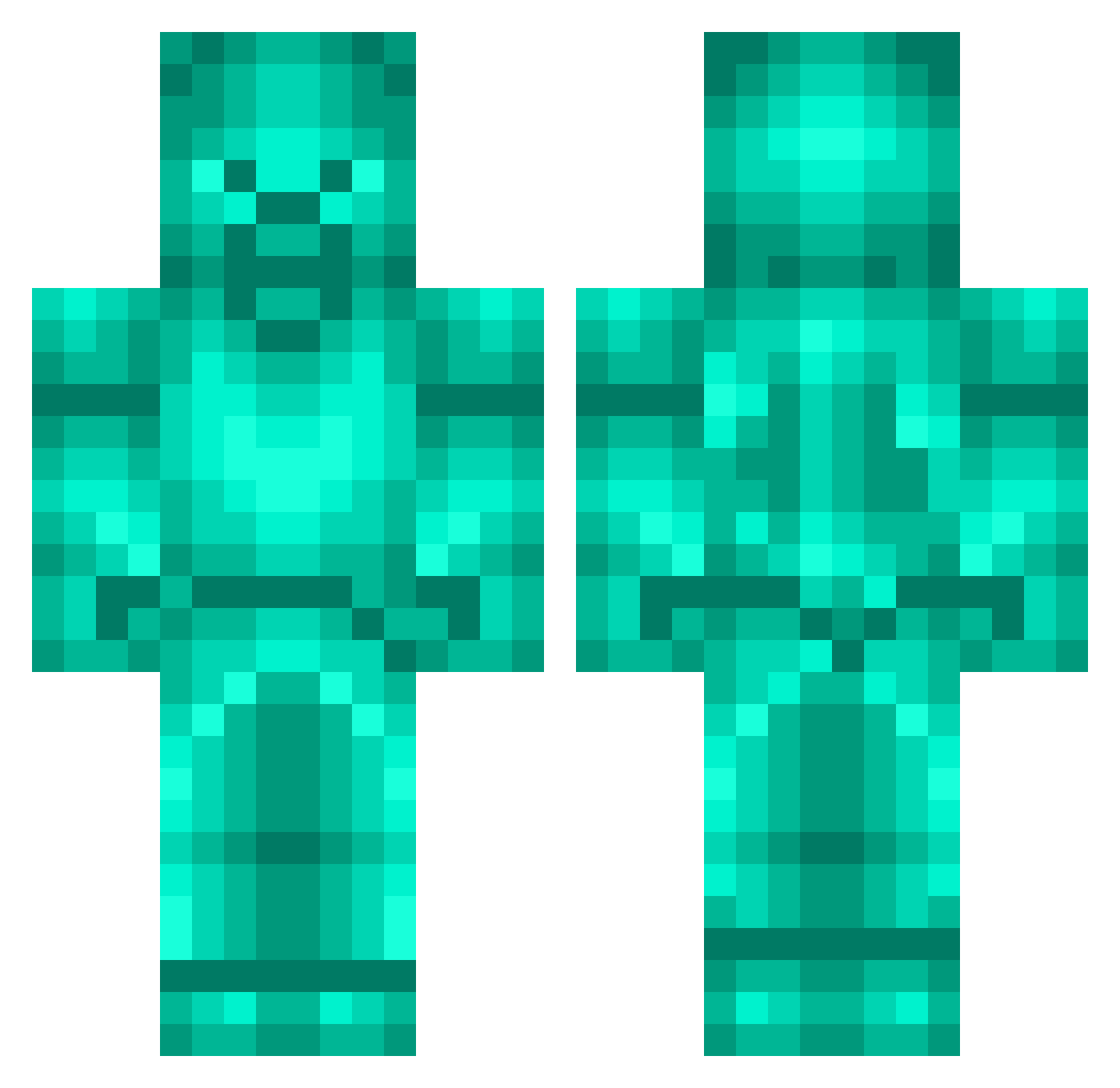 Agate Minecraft skin, front and back view