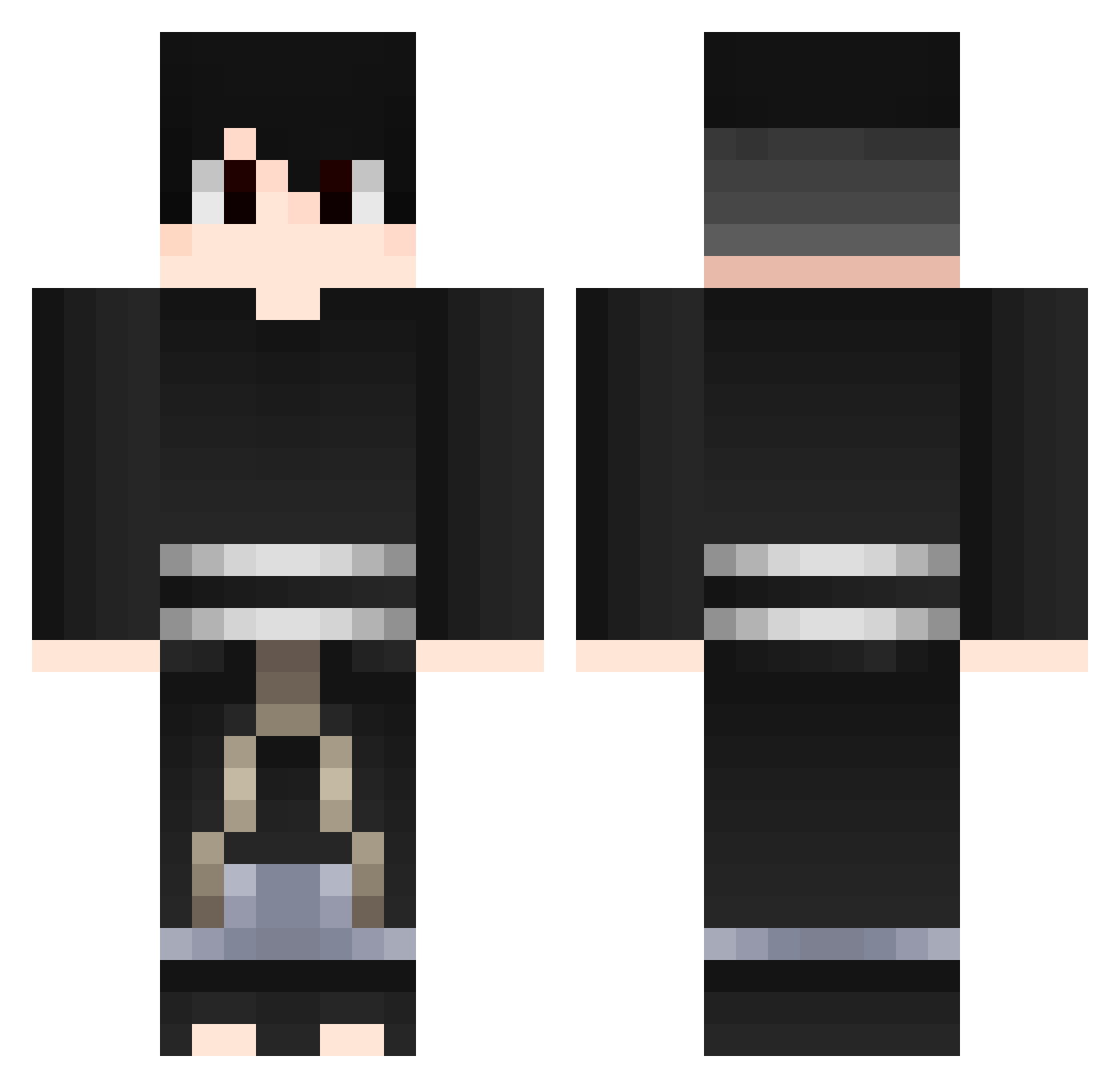 OffTeykan Minecraft skin, front and back view