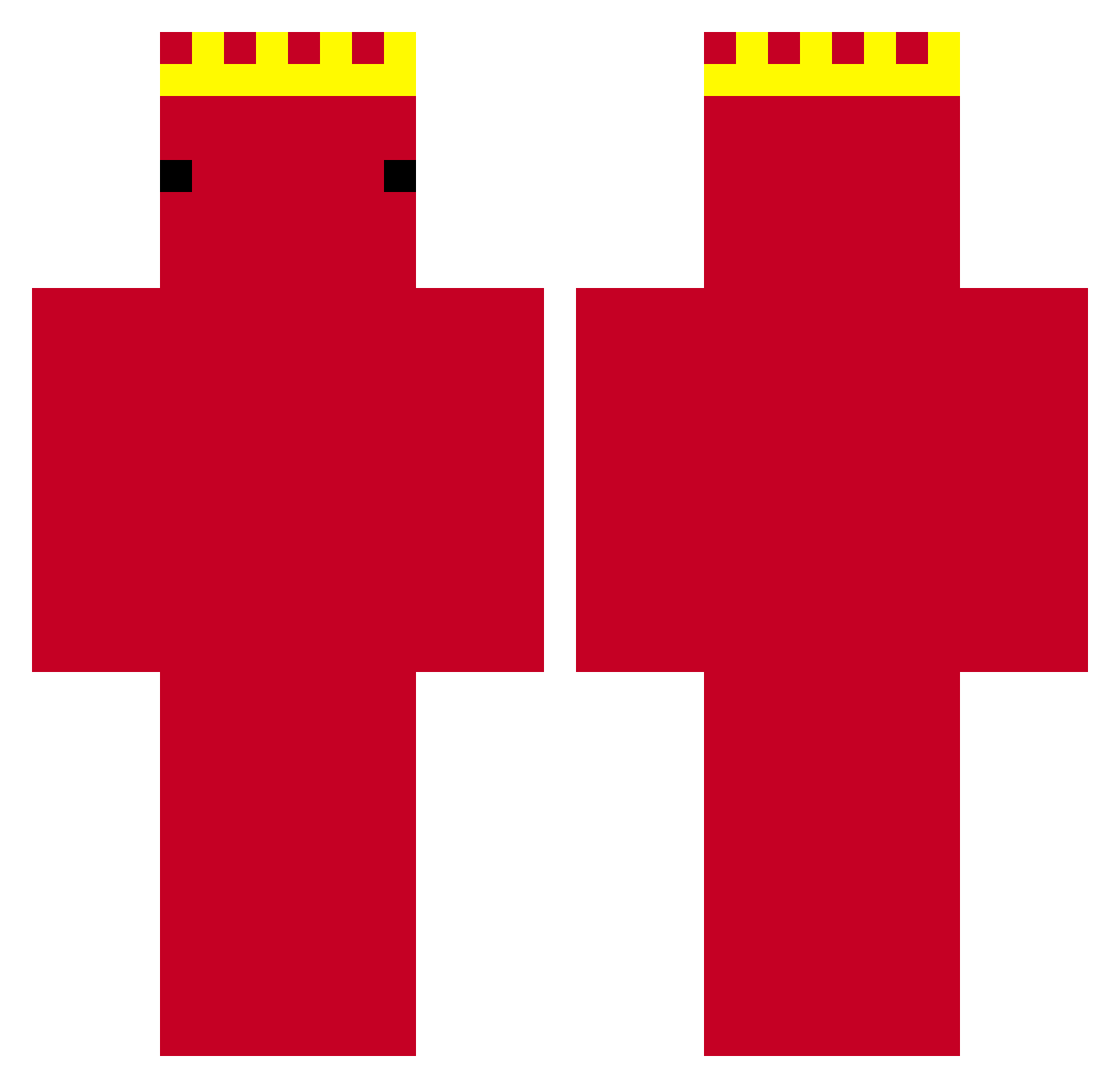 Pulsa_ Minecraft skin, front and back view