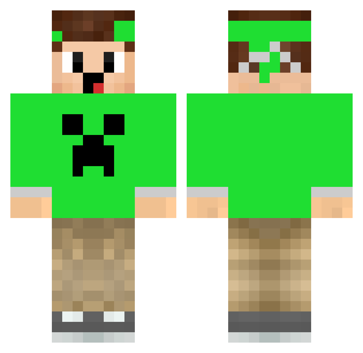 _Liori_ Minecraft skin, front and back view