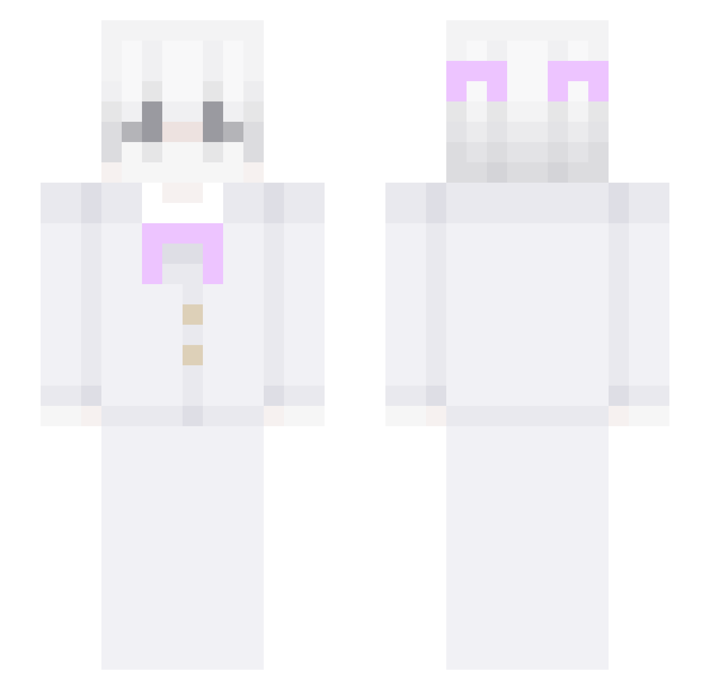 Wi_low Minecraft skin, front and back view