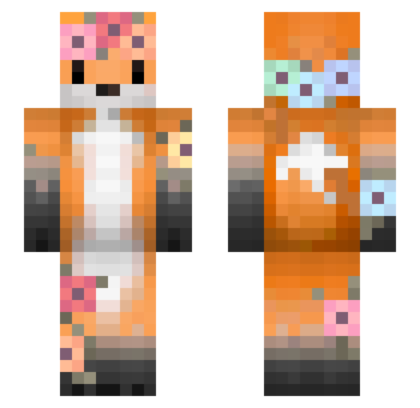 xFSN_Fenfen Minecraft skin, front and back view