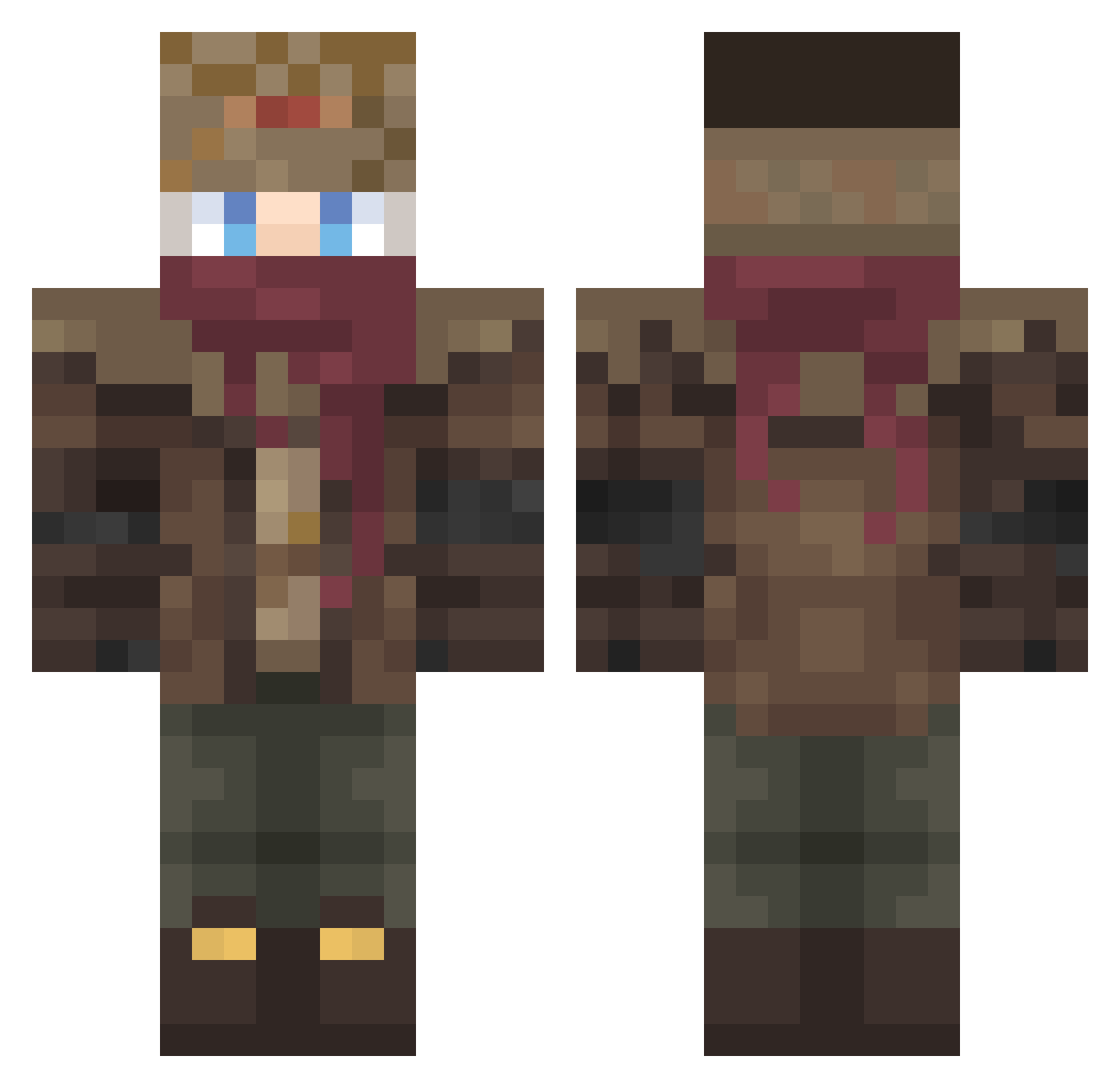 Venali_ Minecraft skin, front and back view