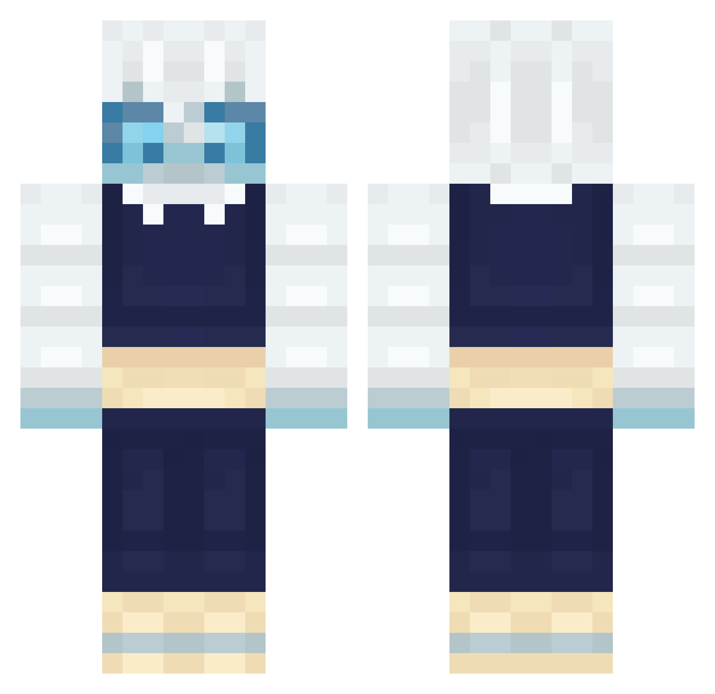 Maxximatics Minecraft skin, front and back view