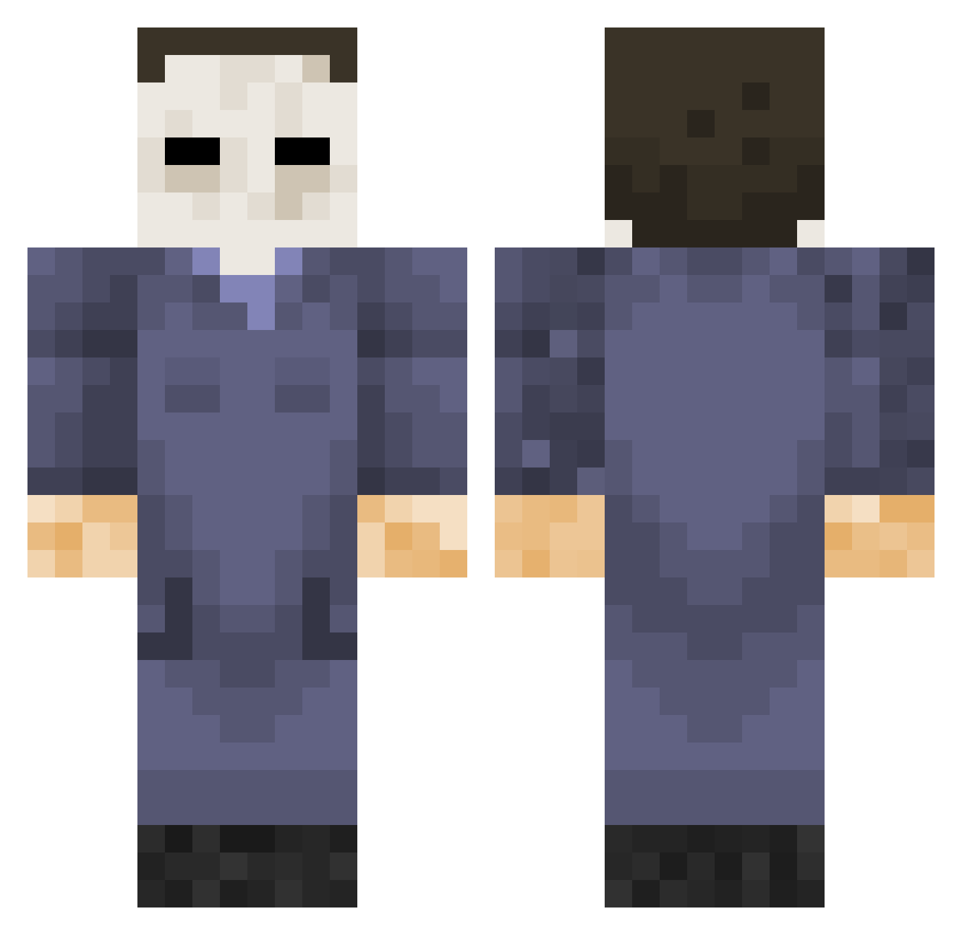 jjeeeeoooo Minecraft skin, front and back view