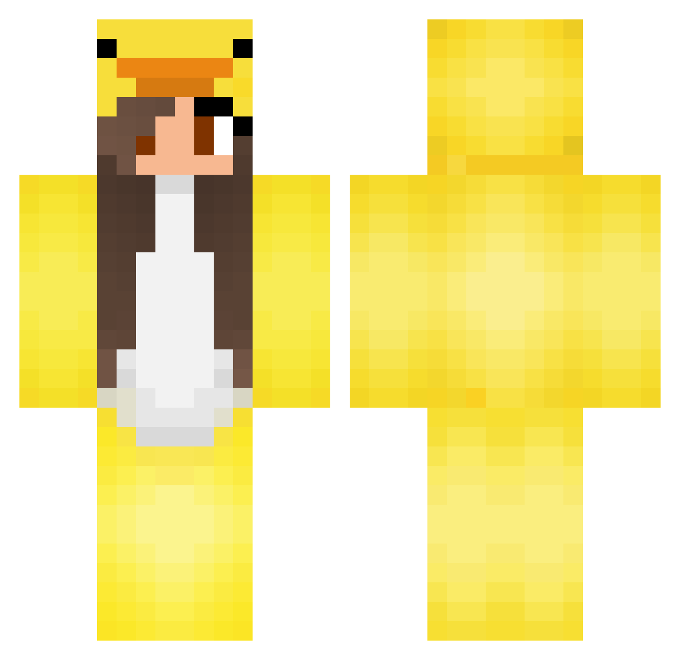 Ixza_ Minecraft skin, front and back view