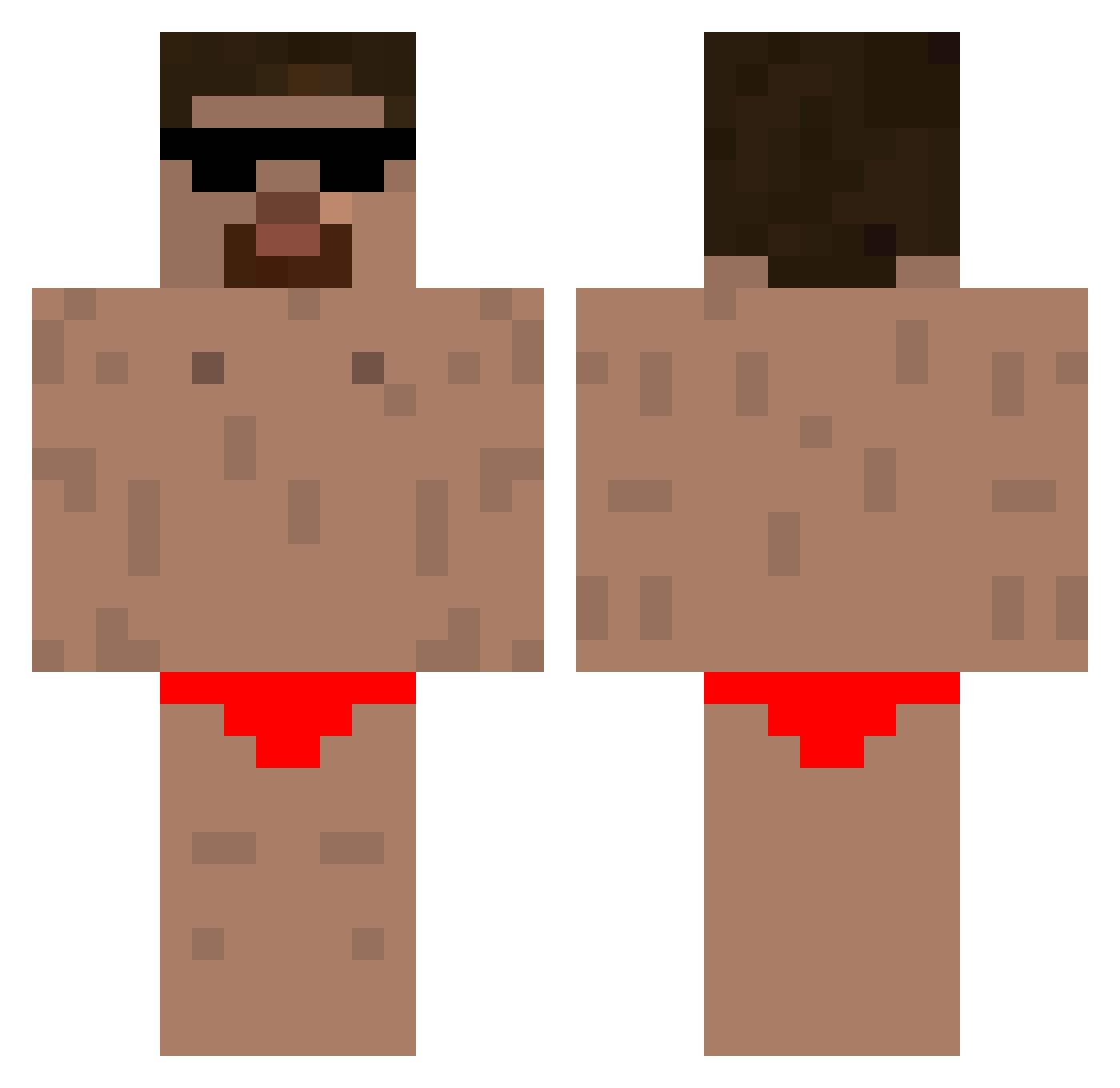 Kark1 Minecraft skin, front and back view