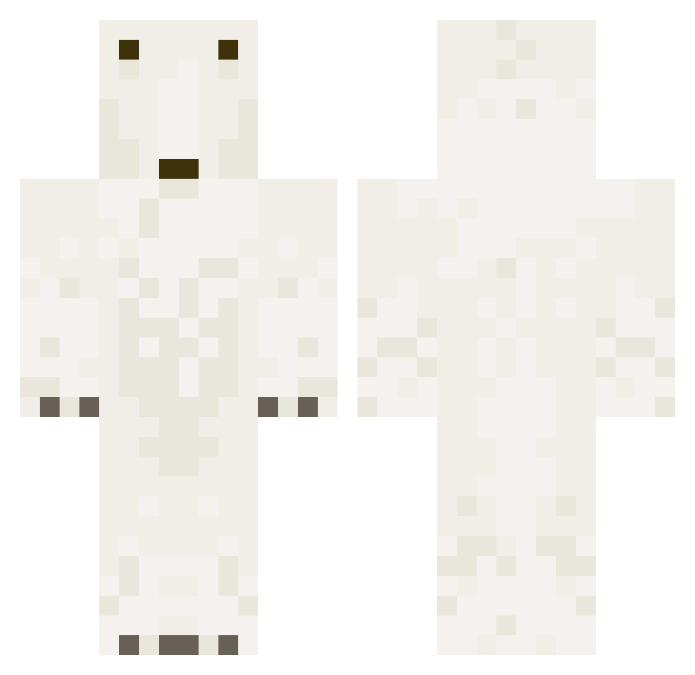 ThiccyFunk Minecraft skin, front and back view