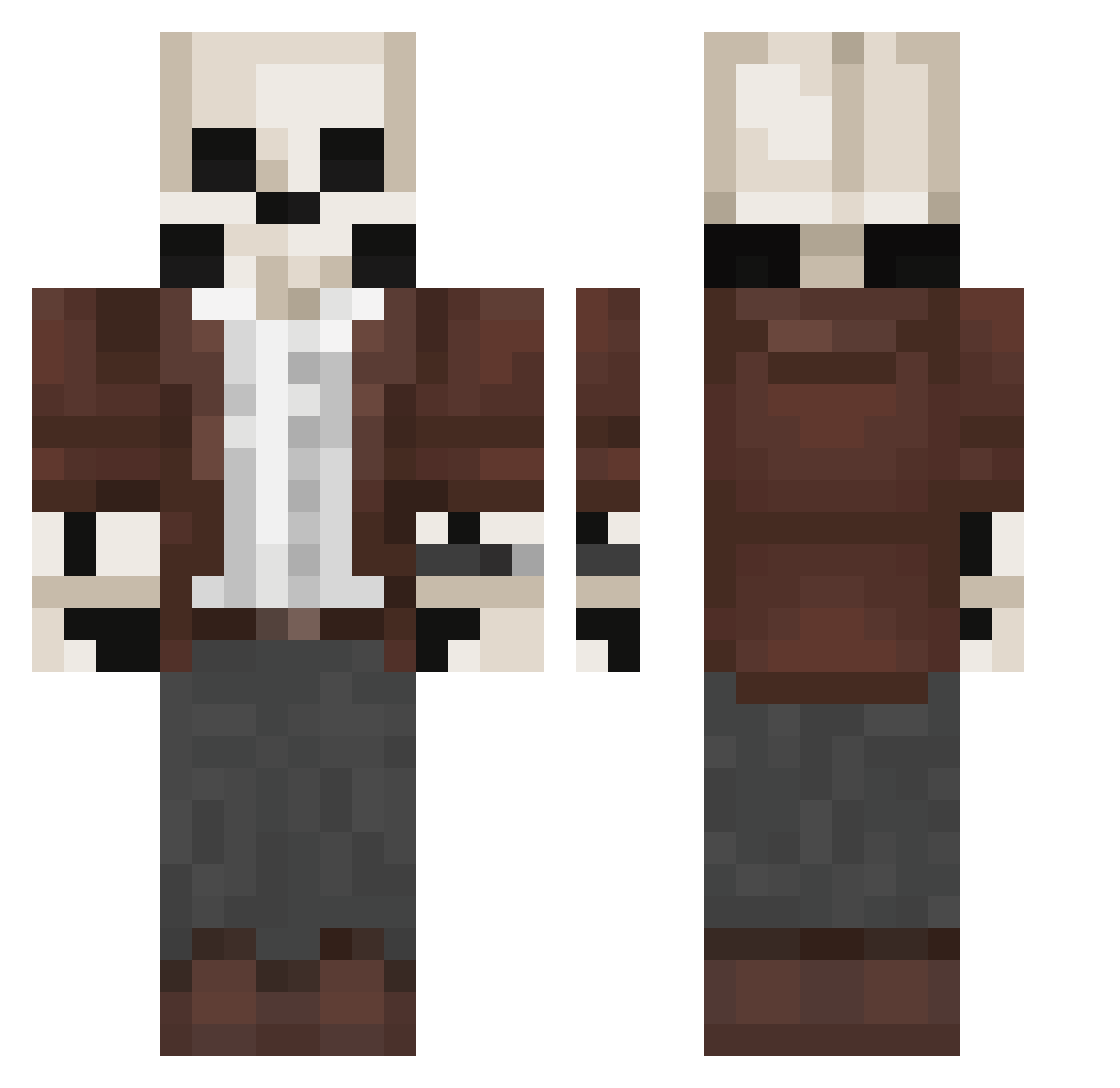 Pan_Yan Minecraft skin, front and back view
