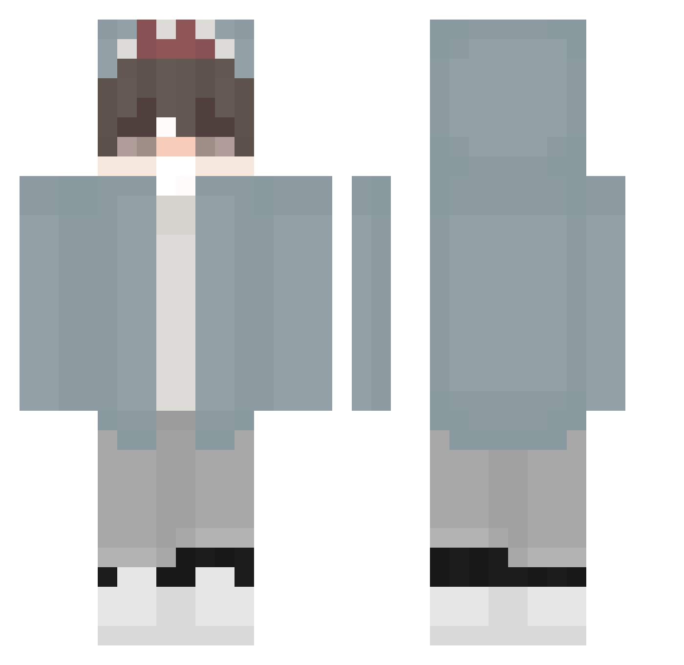 Napalona_Mamuska Minecraft skin, front and back view