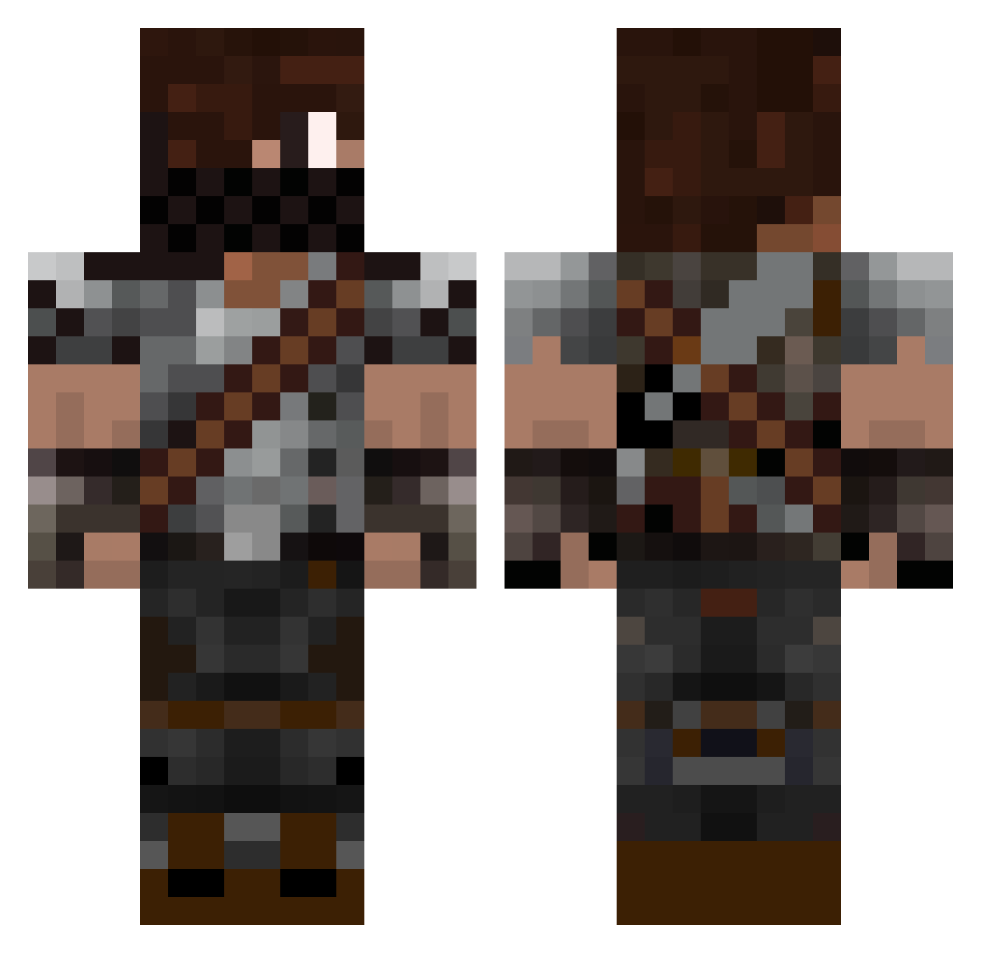 RubyJack73 Minecraft skin, front and back view