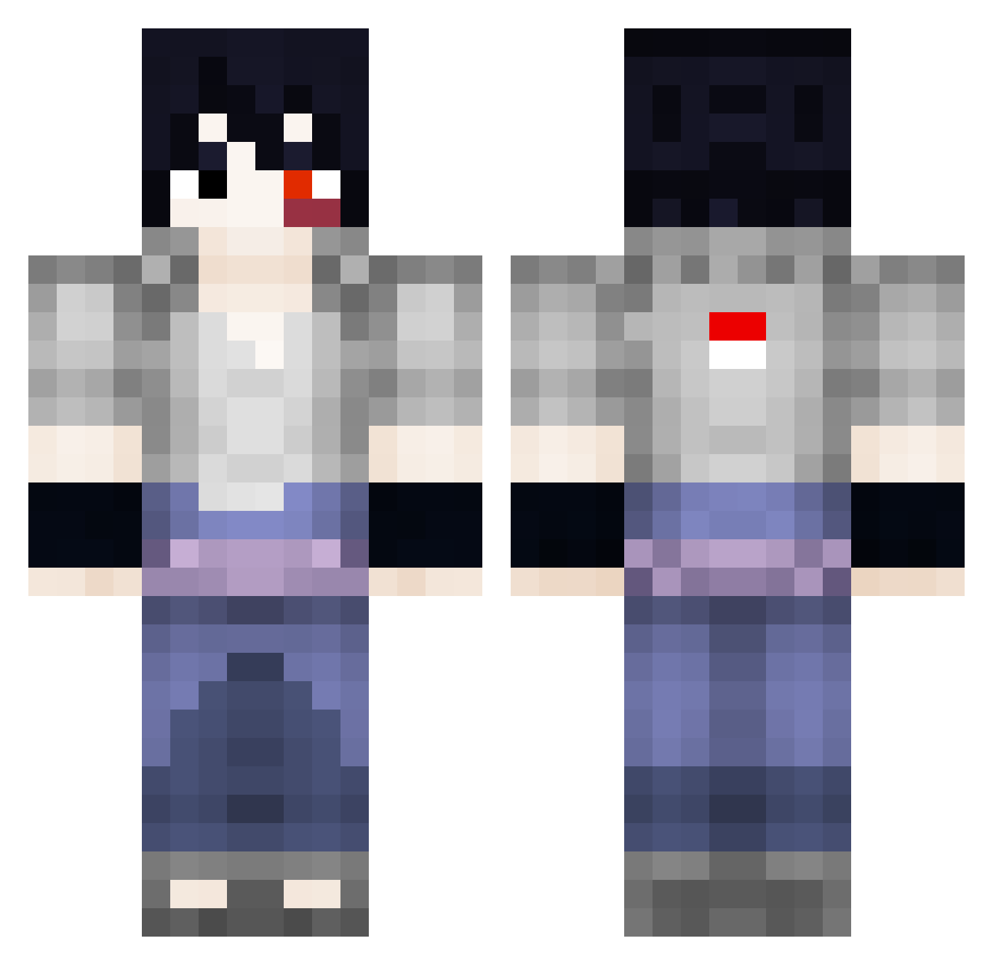 saxoo42 Minecraft skin, front and back view