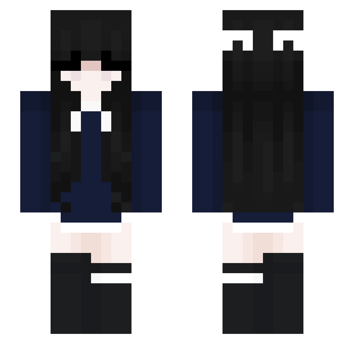 VekizX Minecraft skin, front and back view