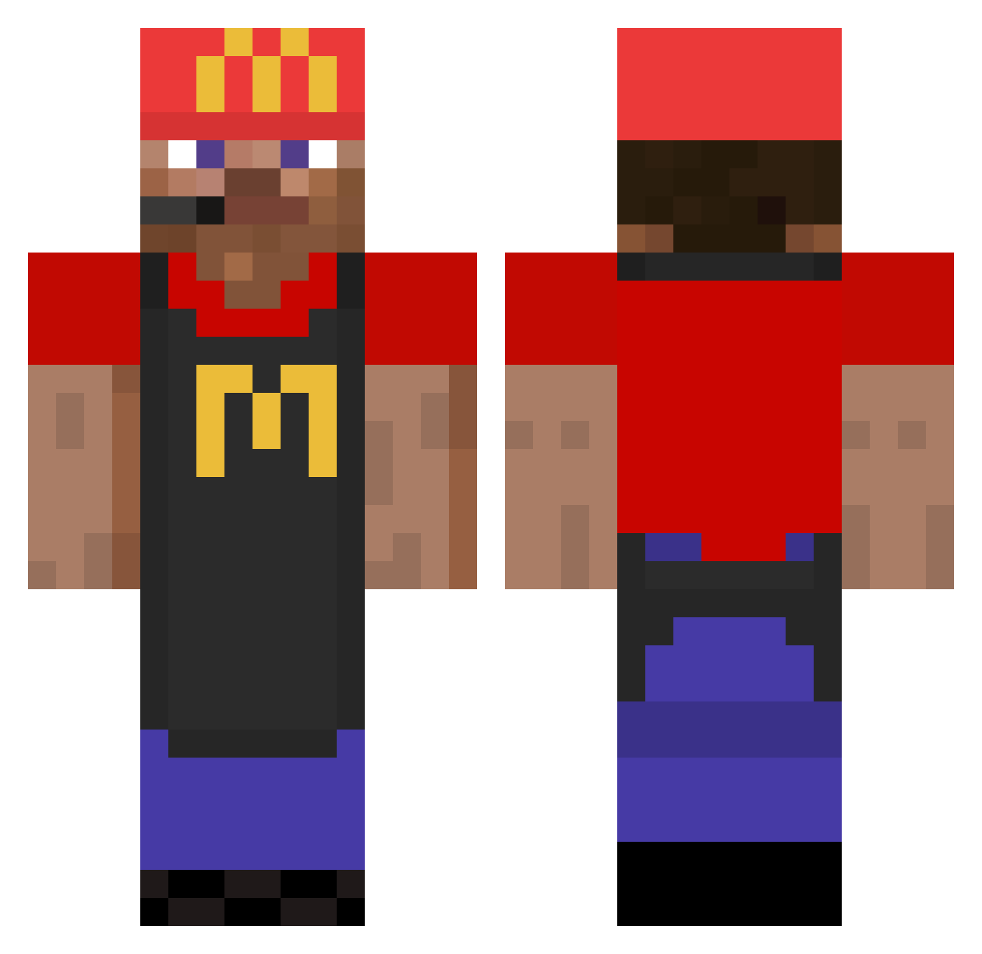 DorschRaider Minecraft skin, front and back view