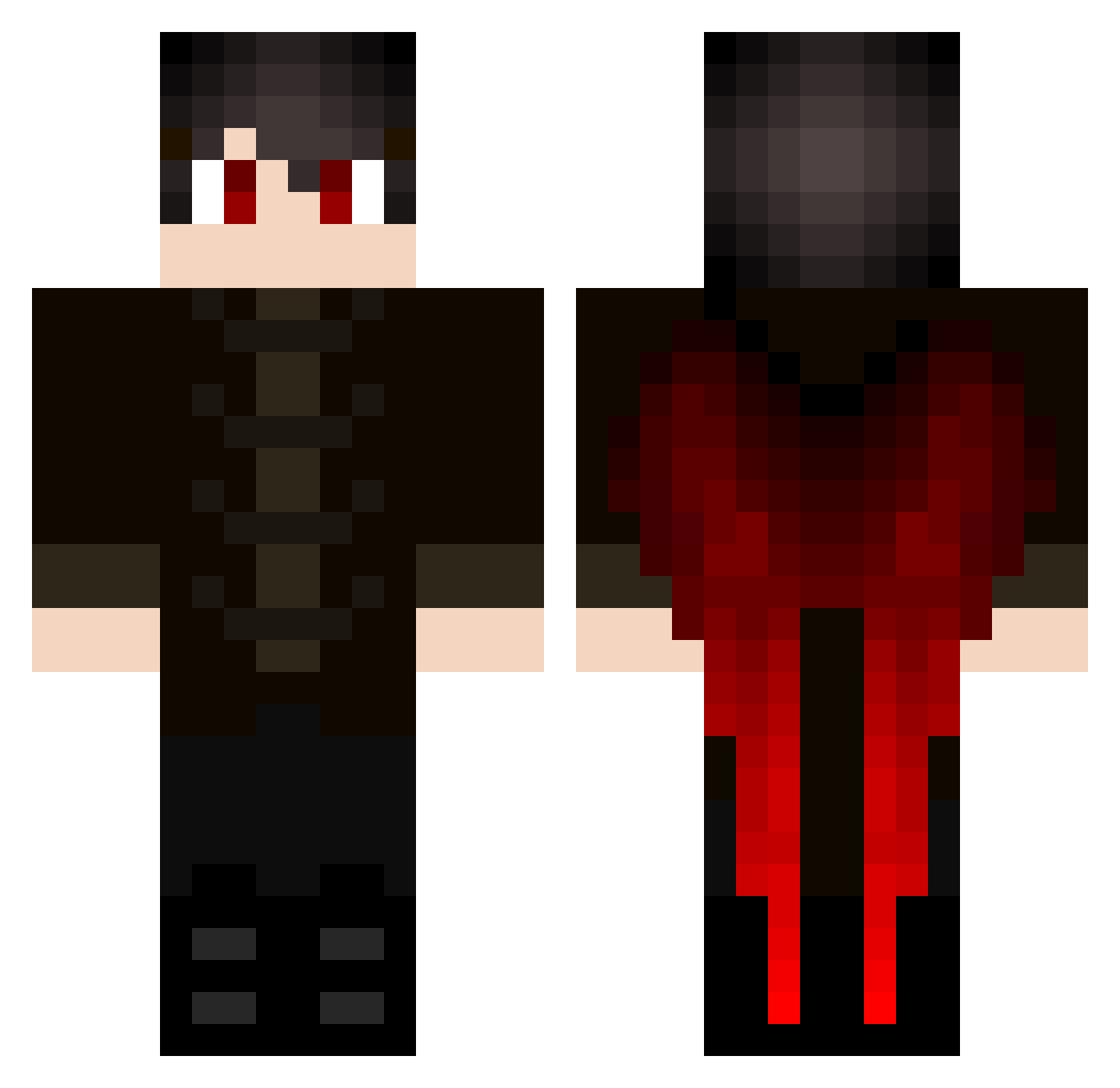 Sans_Dab Minecraft skin, front and back view