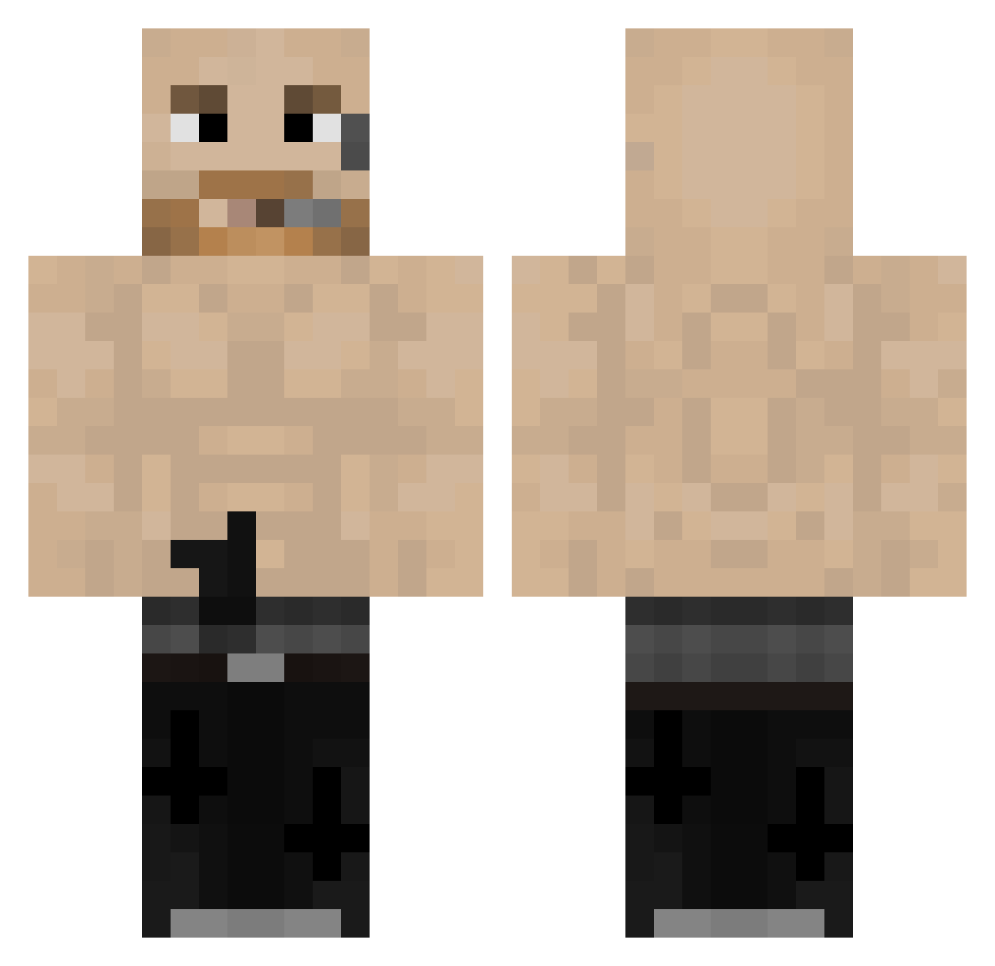 coreeeyy Minecraft skin, front and back view
