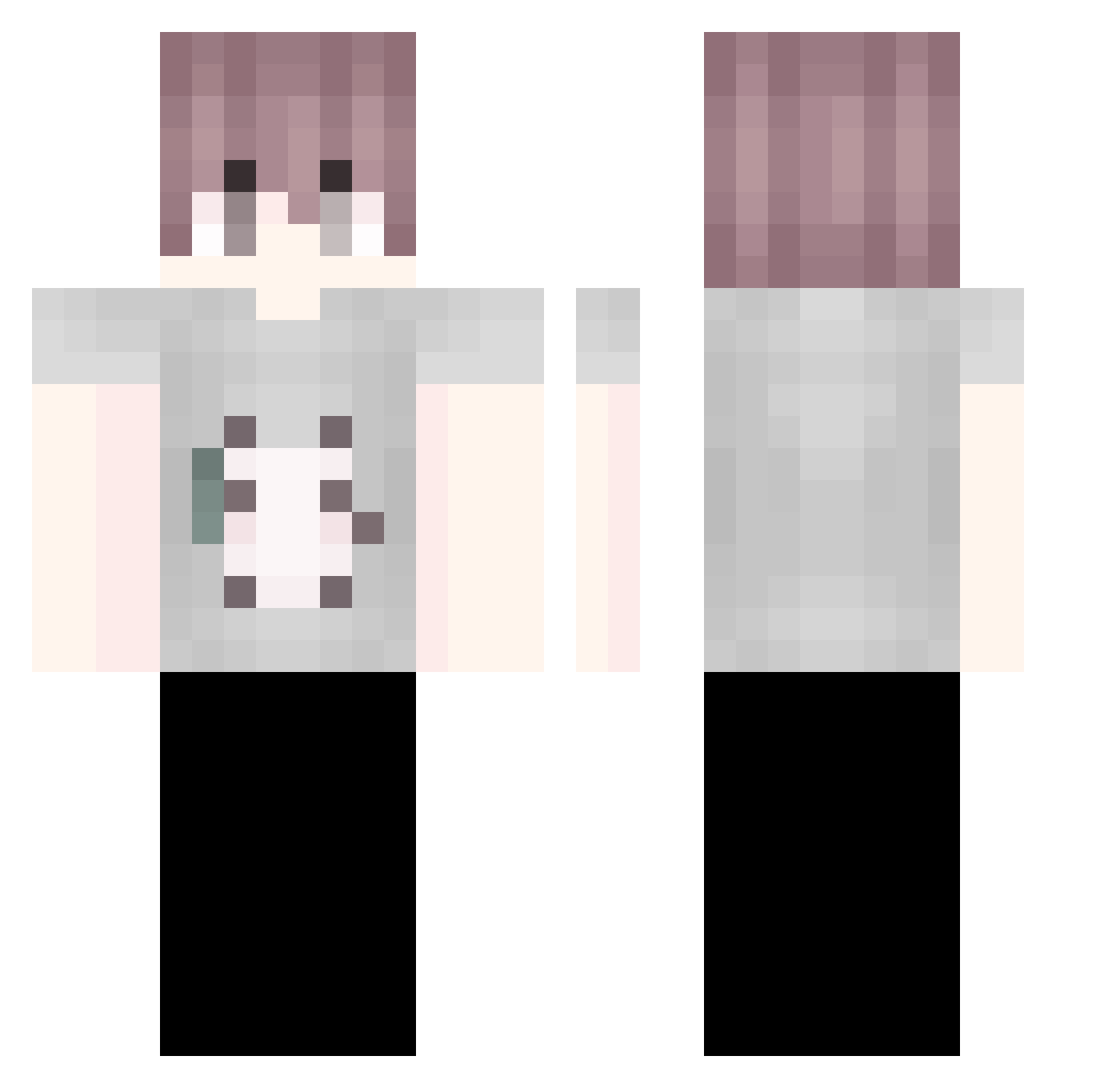 Legorulz2012 Minecraft skin, front and back view
