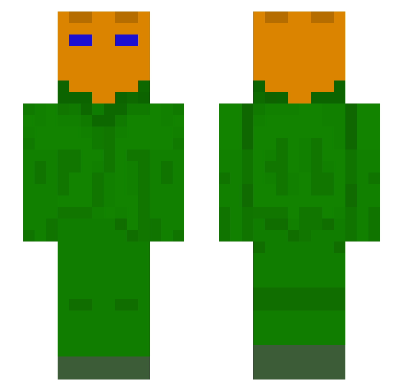 MyAdvantage Minecraft skin, front and back view