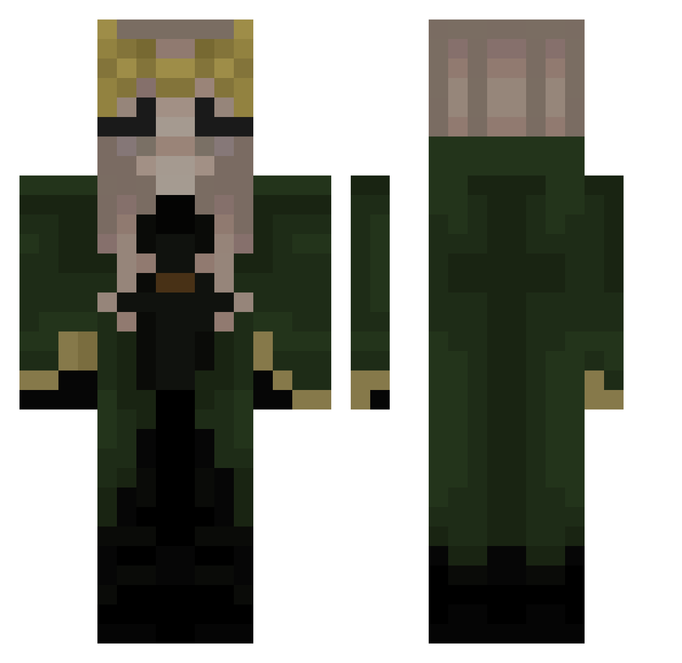 ryuuzhang_ Minecraft skin, front and back view