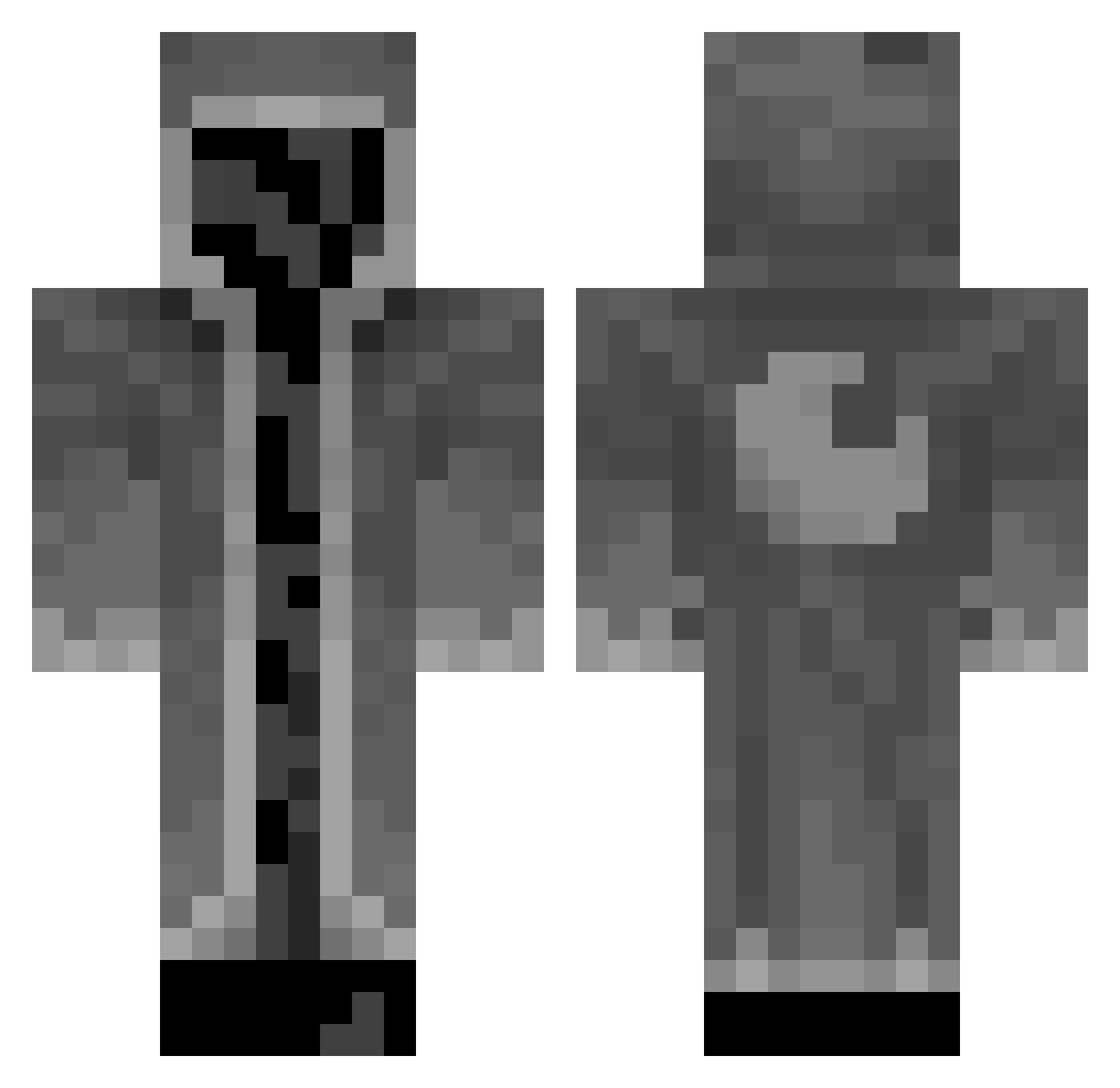 FugelDugel Minecraft skin, front and back view