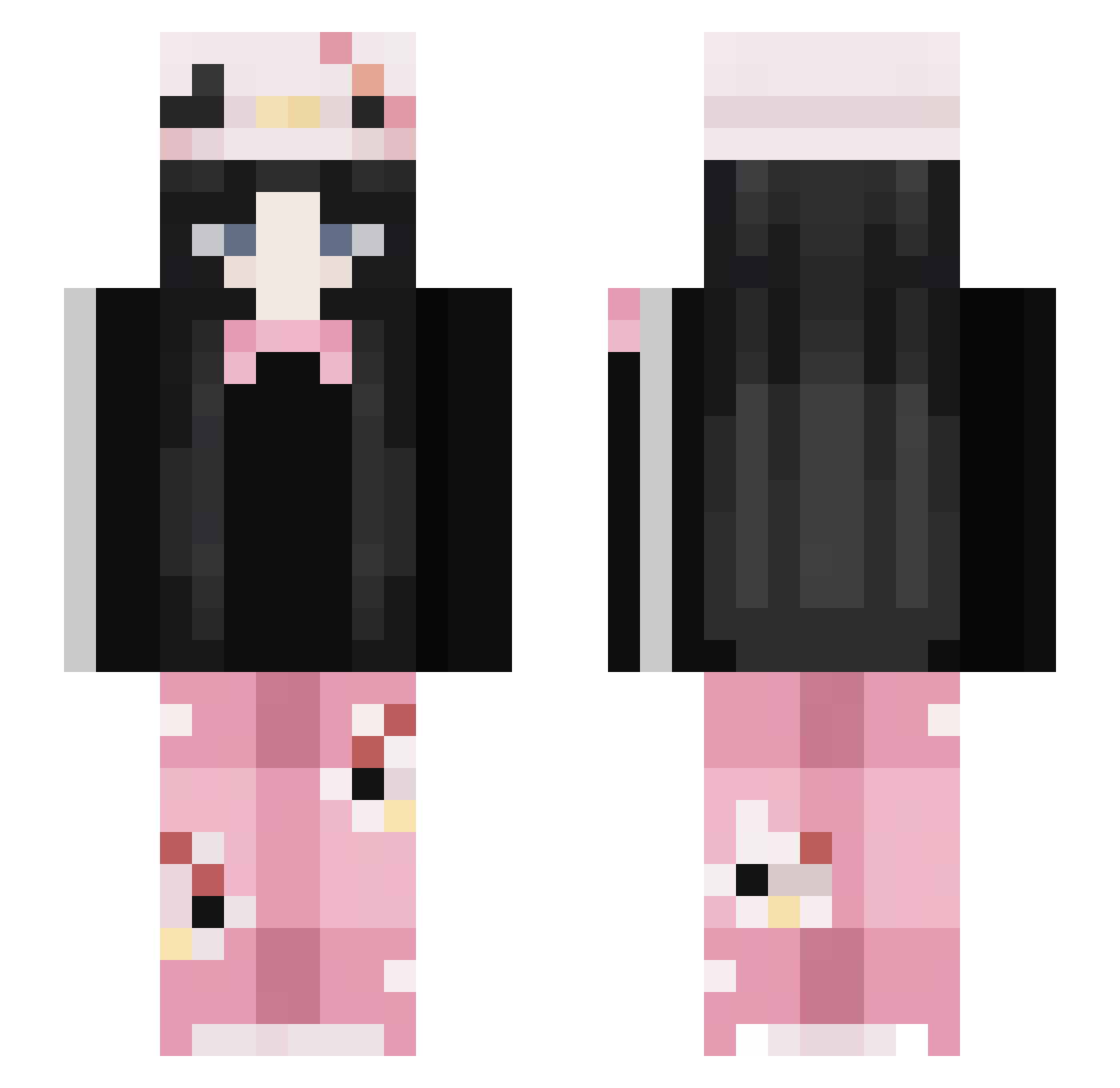 StrangeTales Minecraft skin, front and back view