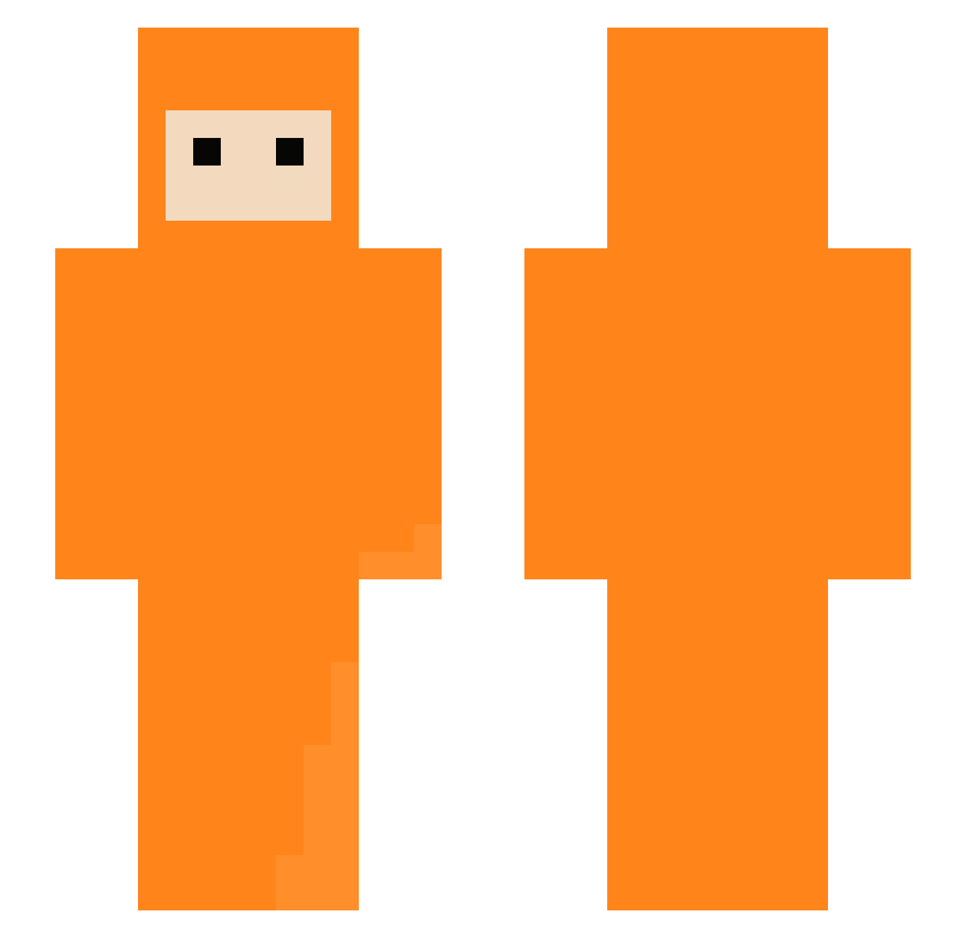 crarayola Minecraft skin, front and back view