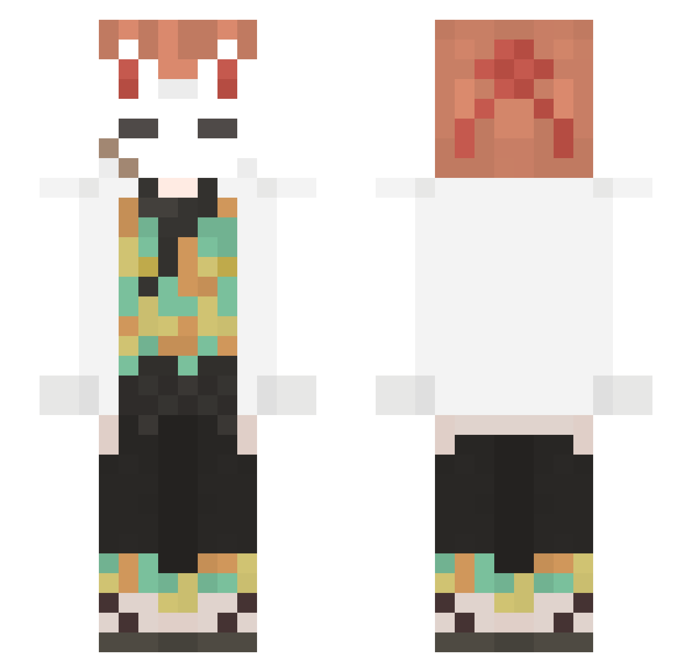 Zadonn Minecraft skin, front and back view
