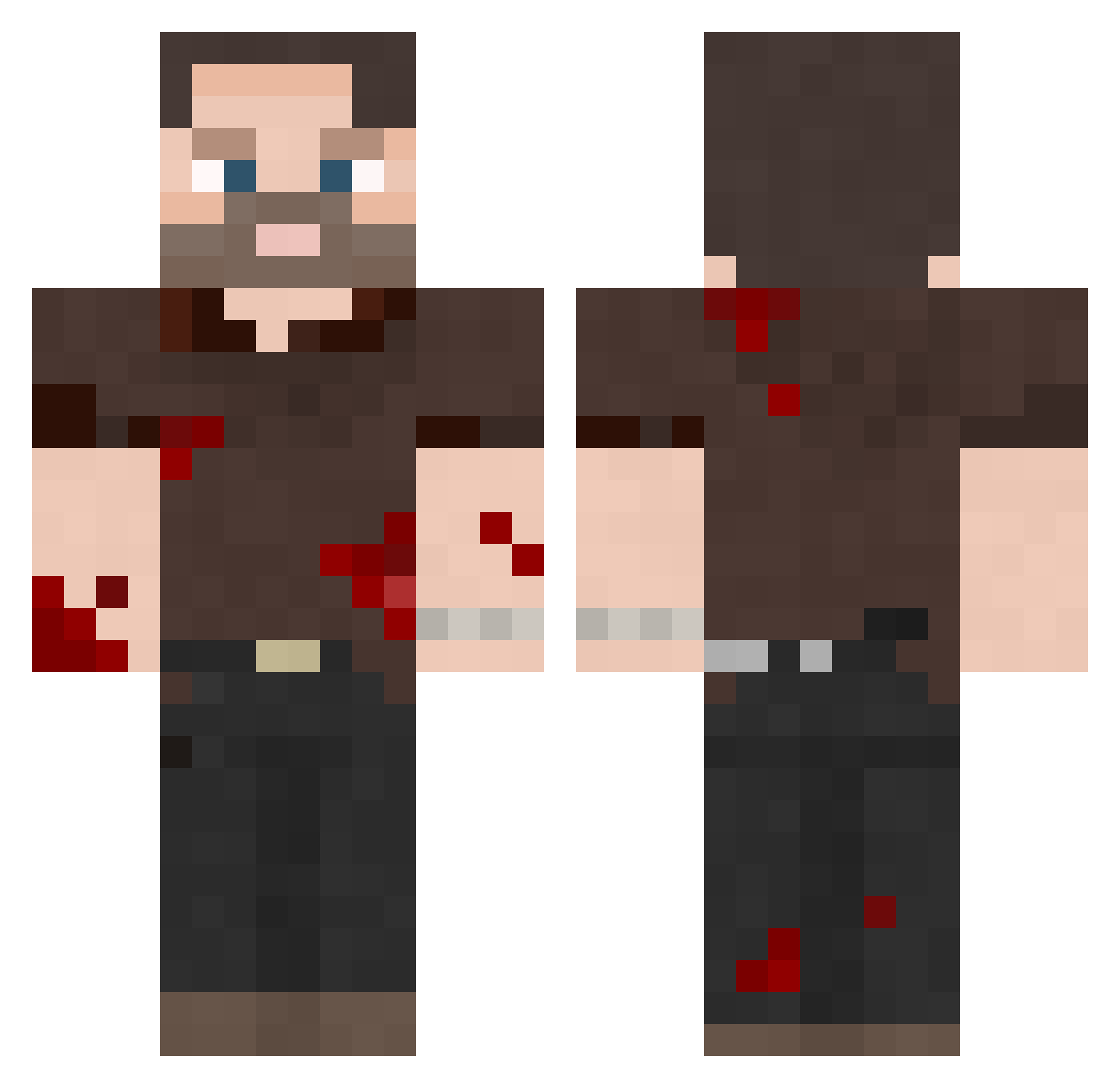El_Prebsi Minecraft skin, front and back view