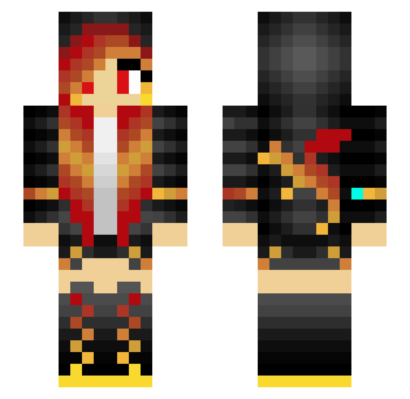 Turkey26755120 Minecraft skin, front and back view
