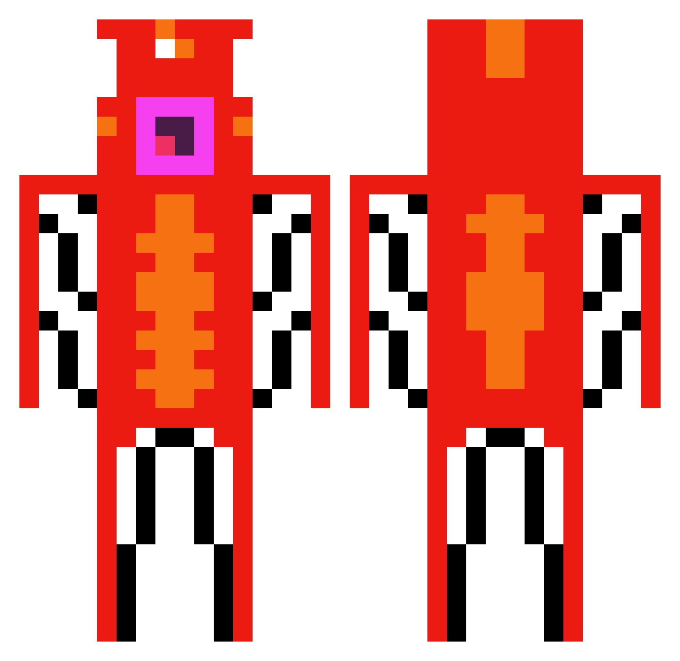 DeadSalmon Minecraft skin, front and back view