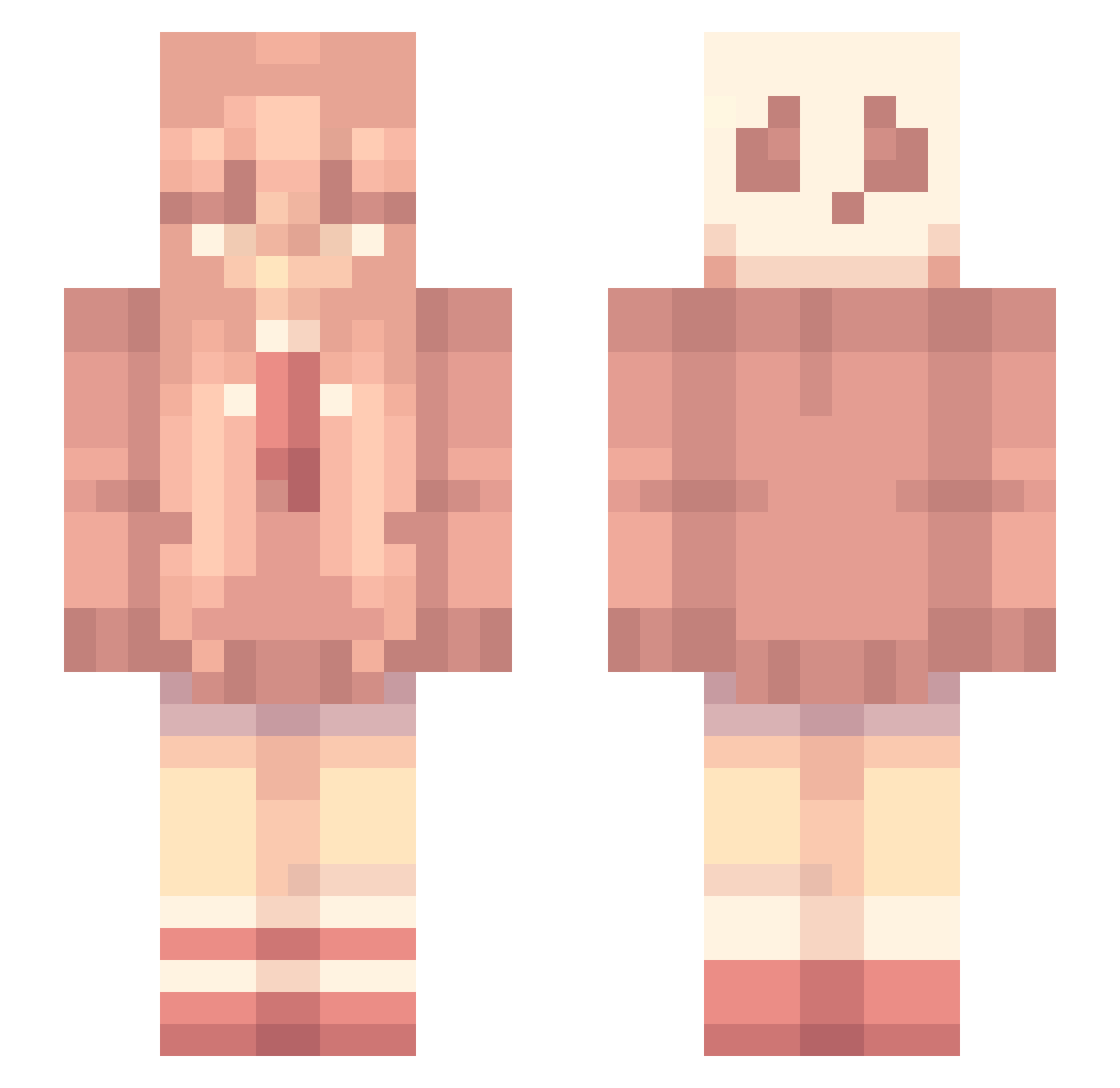 itisfizz Minecraft skin, front and back view